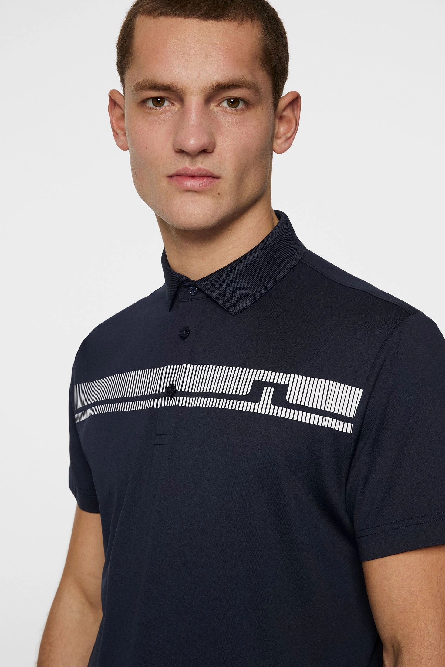 J.Lindeberg Mens Klas Golf Polo - JL NAVY J.Lindeberg Men's Apparel
