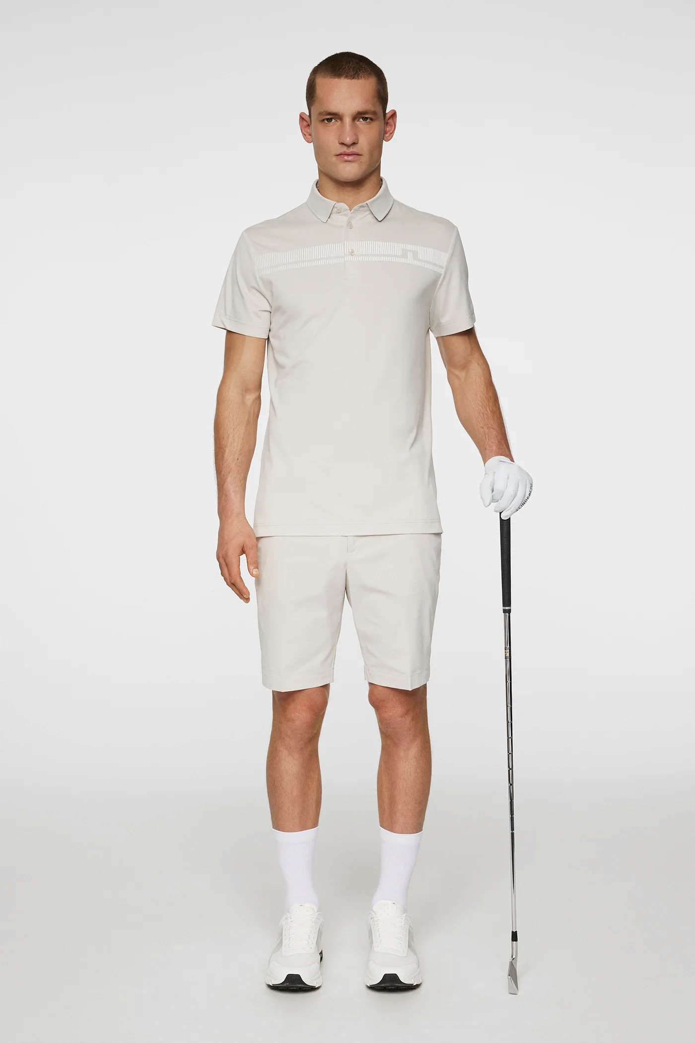 J.Lindeberg Mens Klas Golf Polo - MOONBEAM J.Lindeberg Men's Apparel