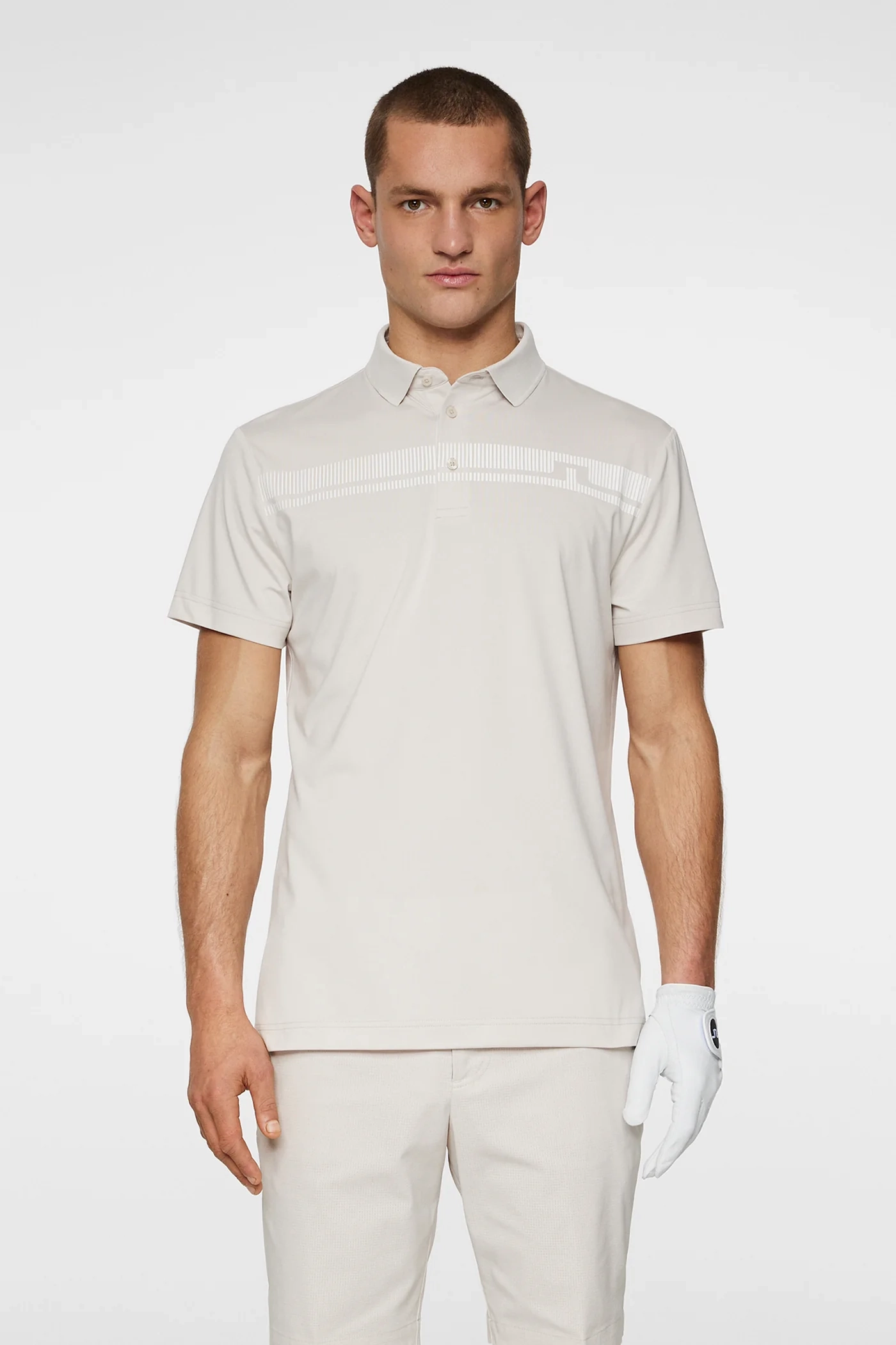 J.Lindeberg Mens Klas Golf Polo - MOONBEAM J.Lindeberg Men's Apparel