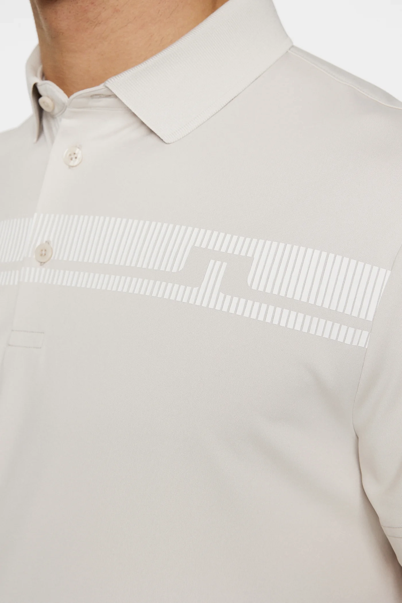 J.Lindeberg Mens Klas Golf Polo - MOONBEAM J.Lindeberg Men's Apparel
