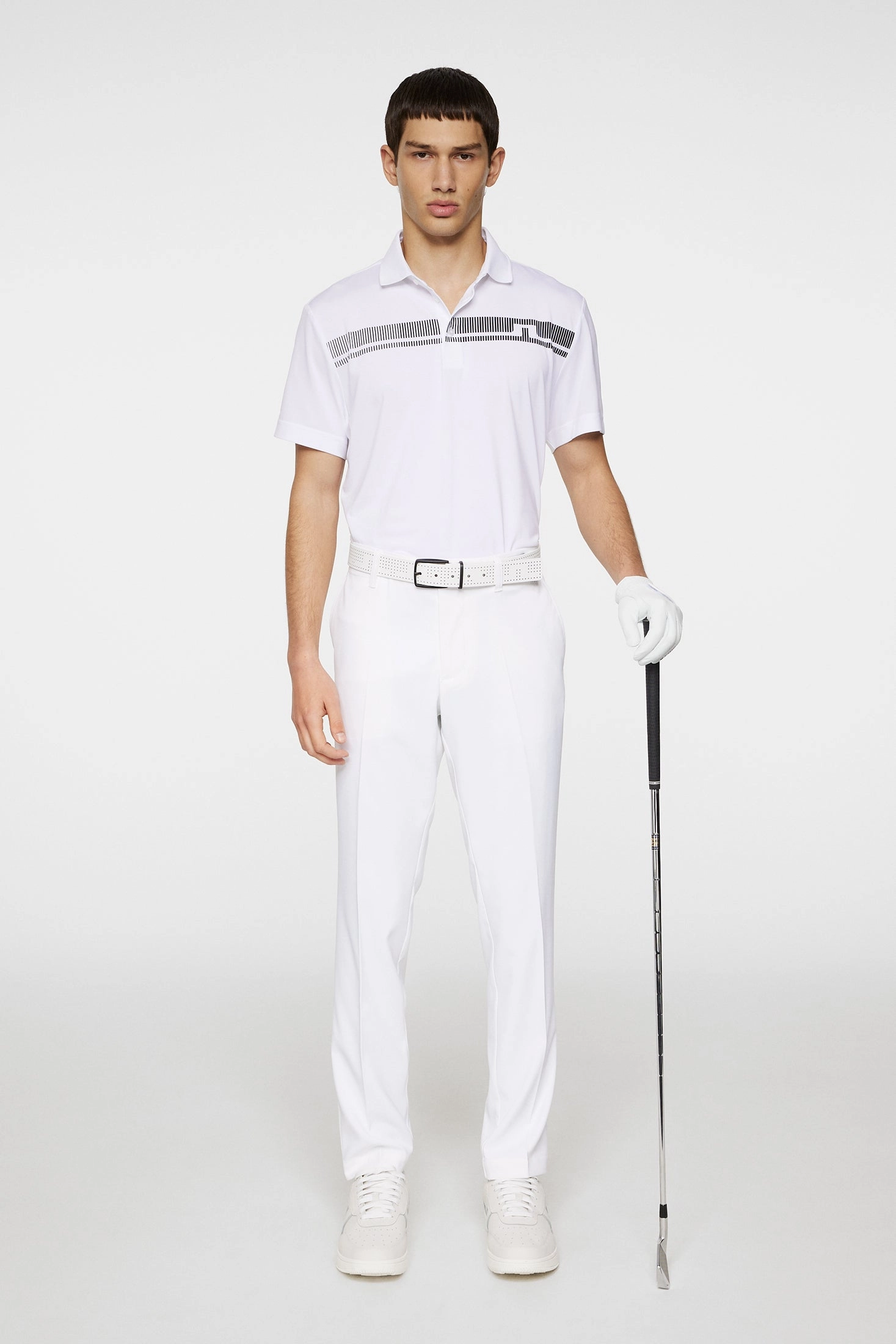 J.Lindeberg Mens Klas Golf Polo - WHITE J.Lindeberg Men's Apparel