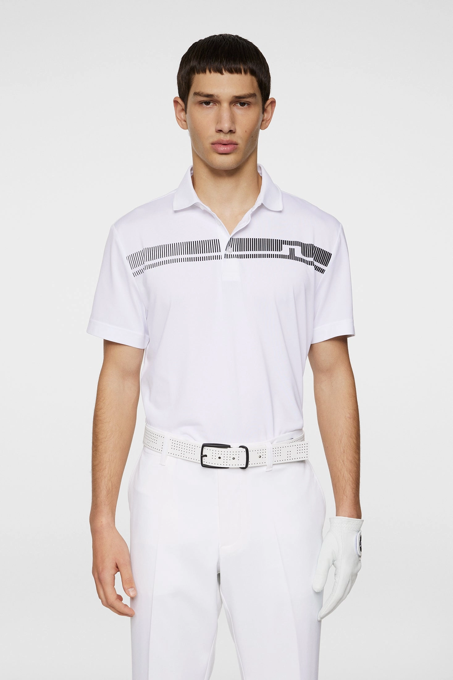 J.Lindeberg Mens Klas Golf Polo - WHITE J.Lindeberg Men's Apparel