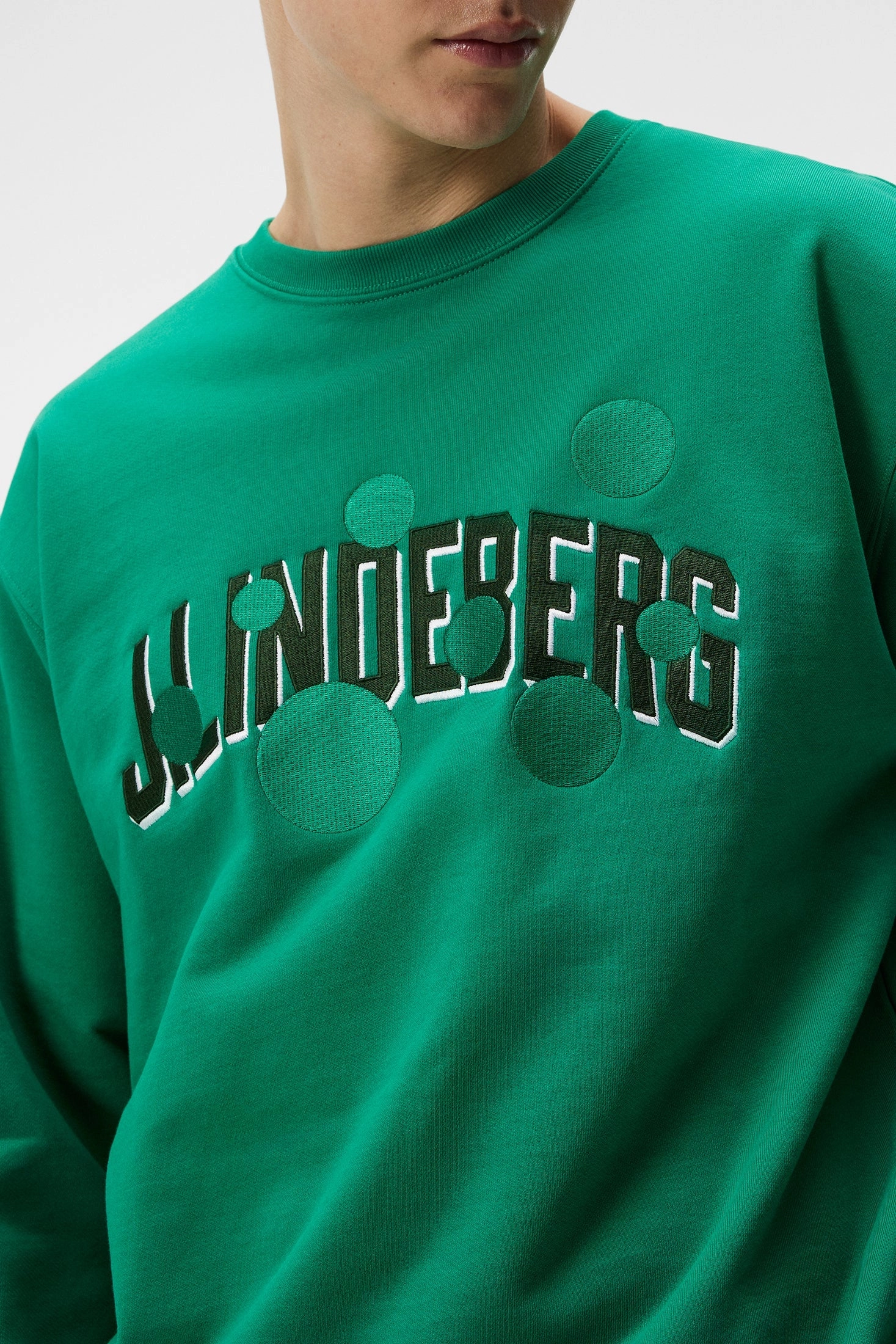 J.Lindeberg Mens Kyzer Crew Neck - Bosphorus J.Lindeberg Men's Apparel