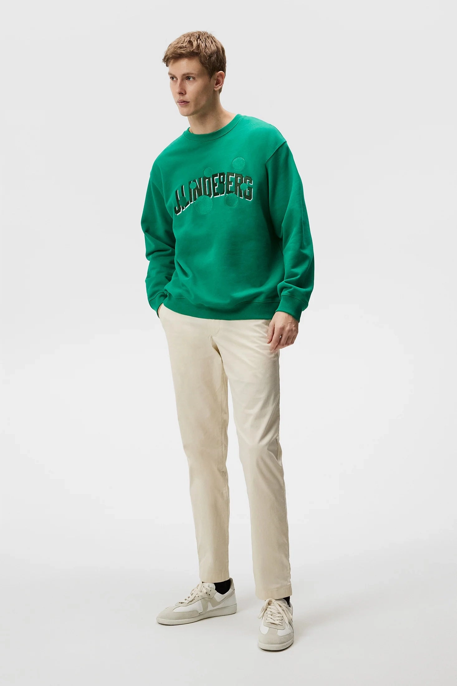 J.Lindeberg Mens Kyzer Crew Neck - Bosphorus J.Lindeberg Men's Apparel