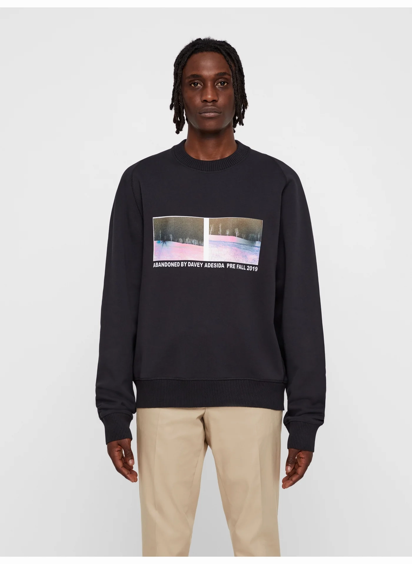 J.LINDEBERG MENS LIMITED EDITION SID PHOTO FINE SWEATSHIRT - BLACK/WHITE J.Lindeberg Men's Apparel