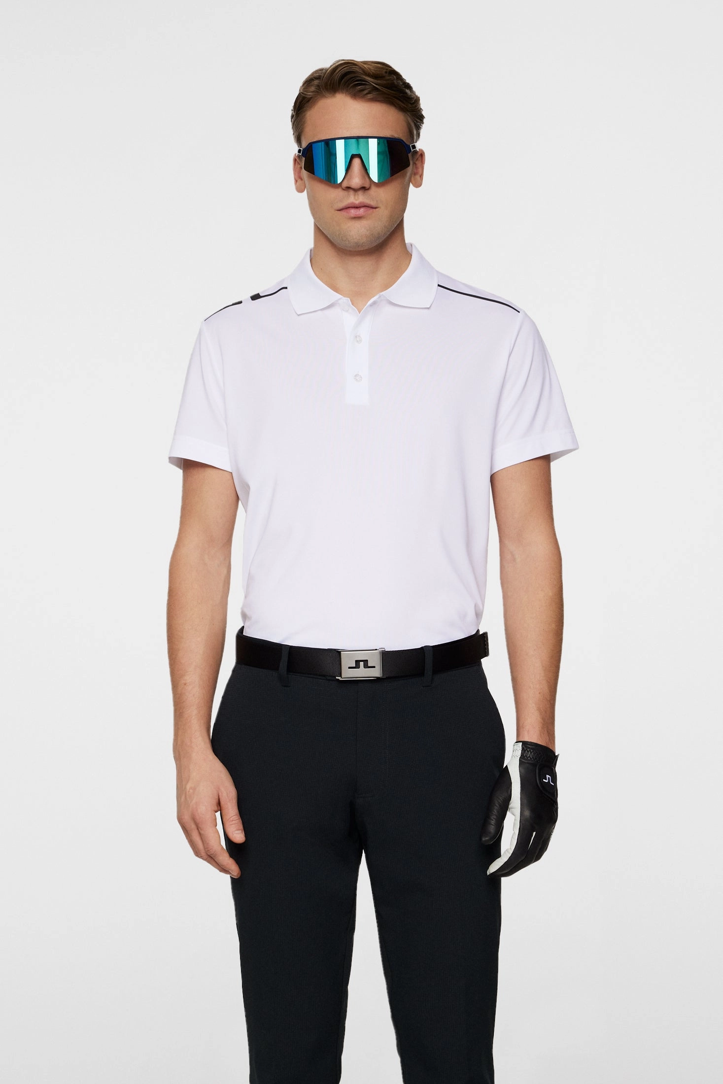 J.Lindeberg Mens LIONEL Polo - WHITE J.Lindeberg Men's Apparel