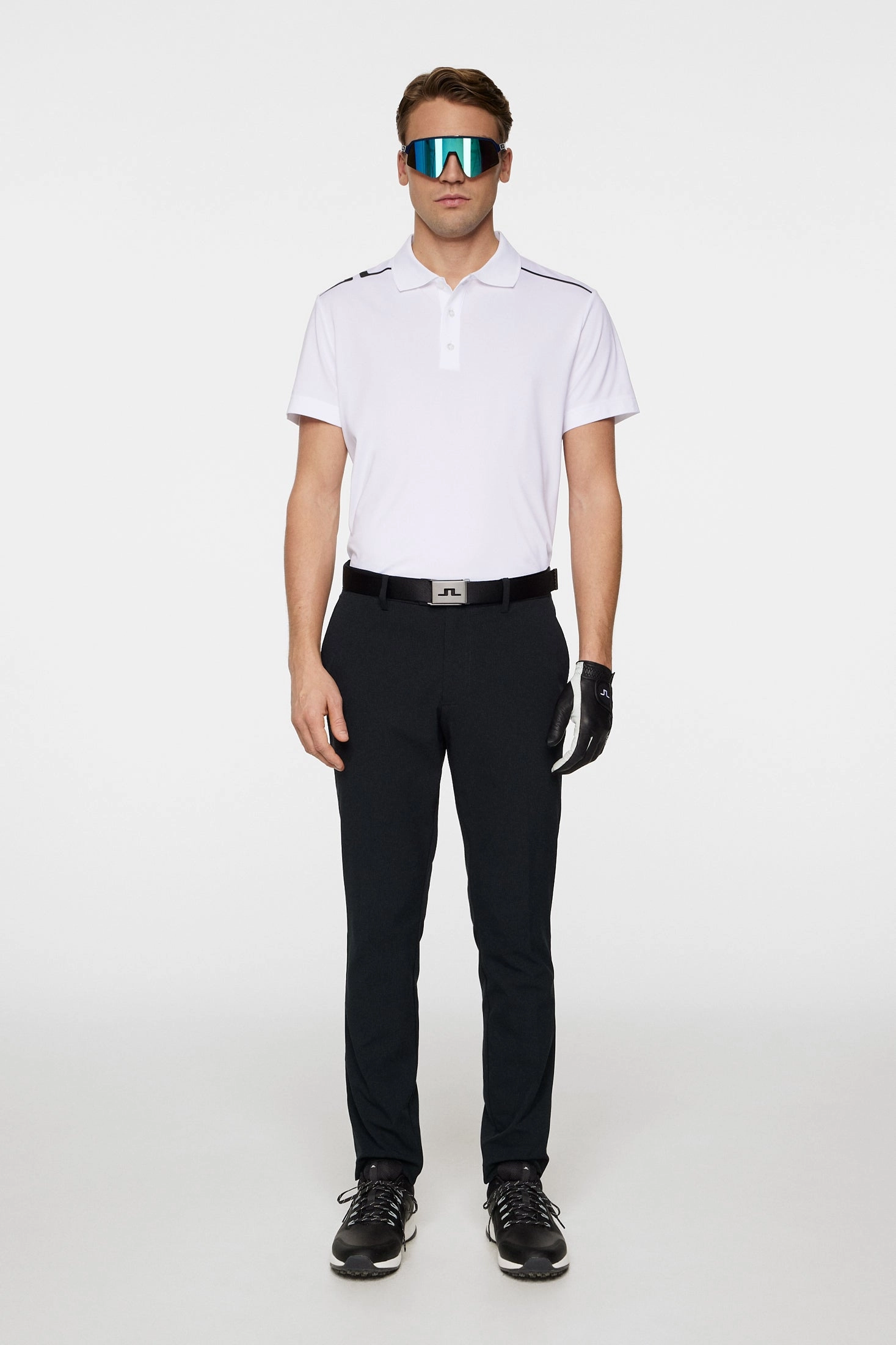 J.Lindeberg Mens LIONEL Polo - WHITE J.Lindeberg Men's Apparel