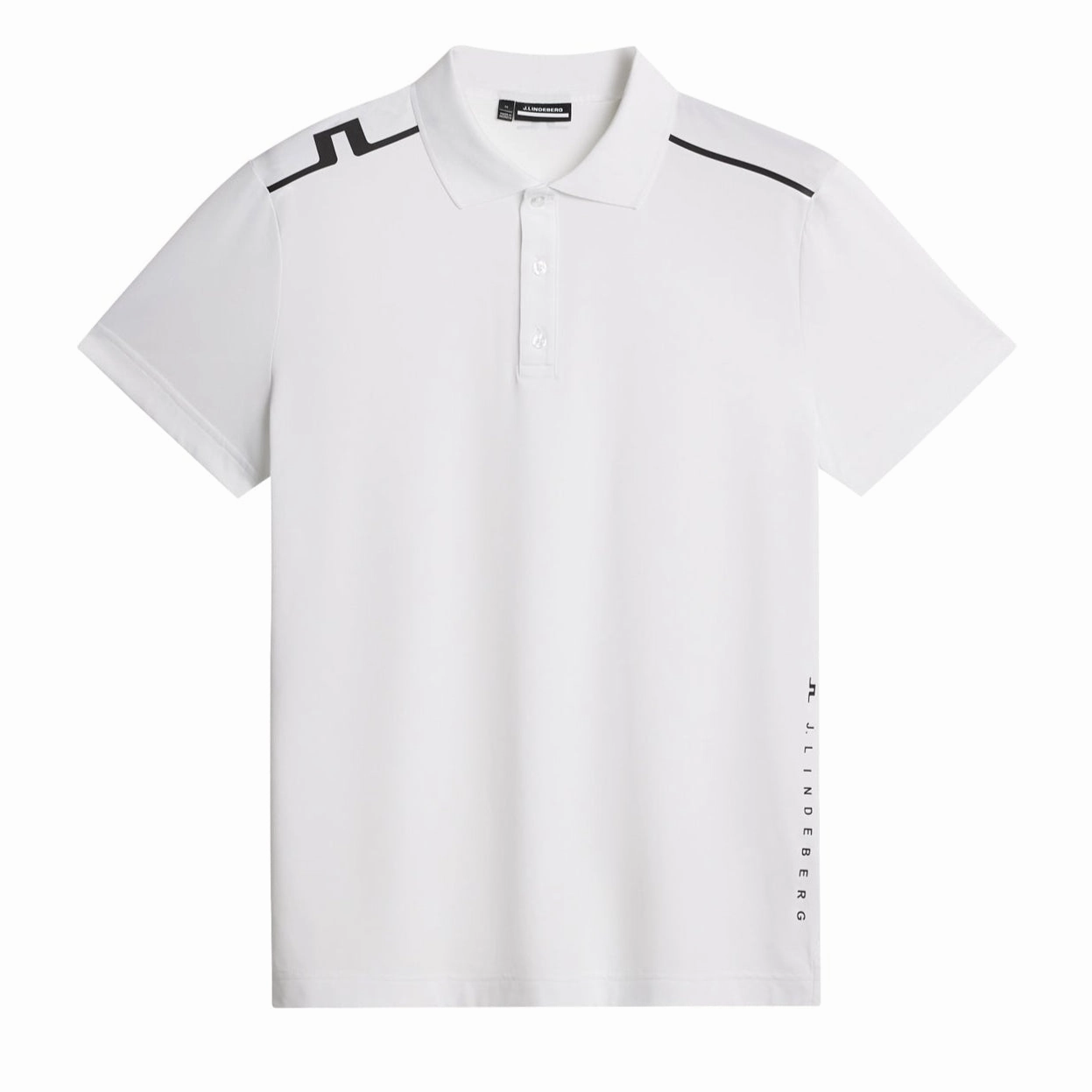 J.Lindeberg Mens LIONEL Polo - WHITE J.Lindeberg men's golf clothing