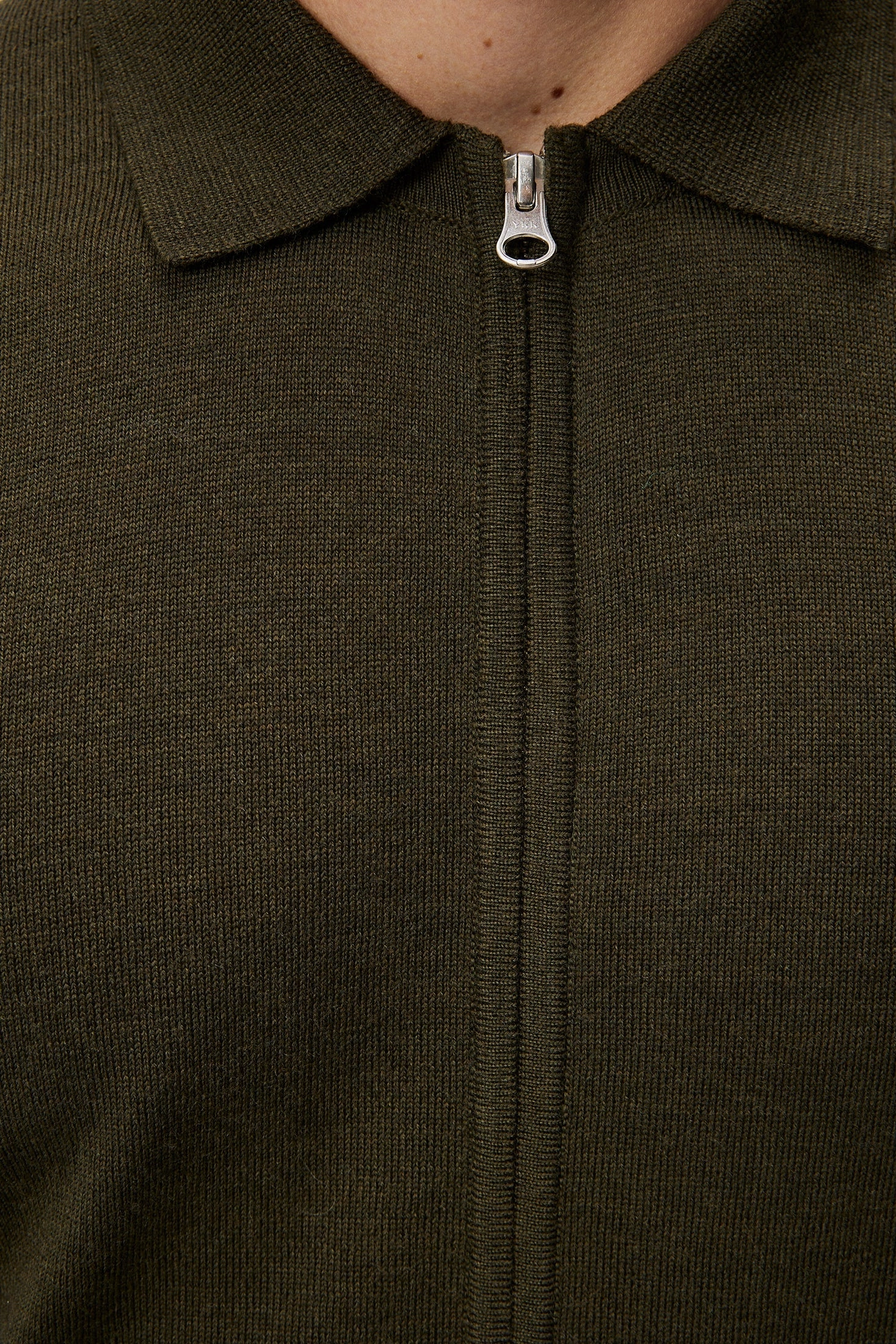 J.Lindeberg Mens Nyle Merino Zip Cardigan - FOREST GREEN J.Lindeberg Men's Apparel
