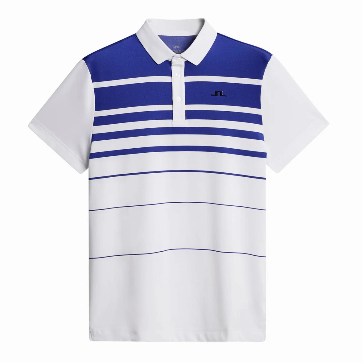 J.Lindeberg Mens Olof Reg Fit Print Polo - WHITE J.Lindeberg men's golf clothing