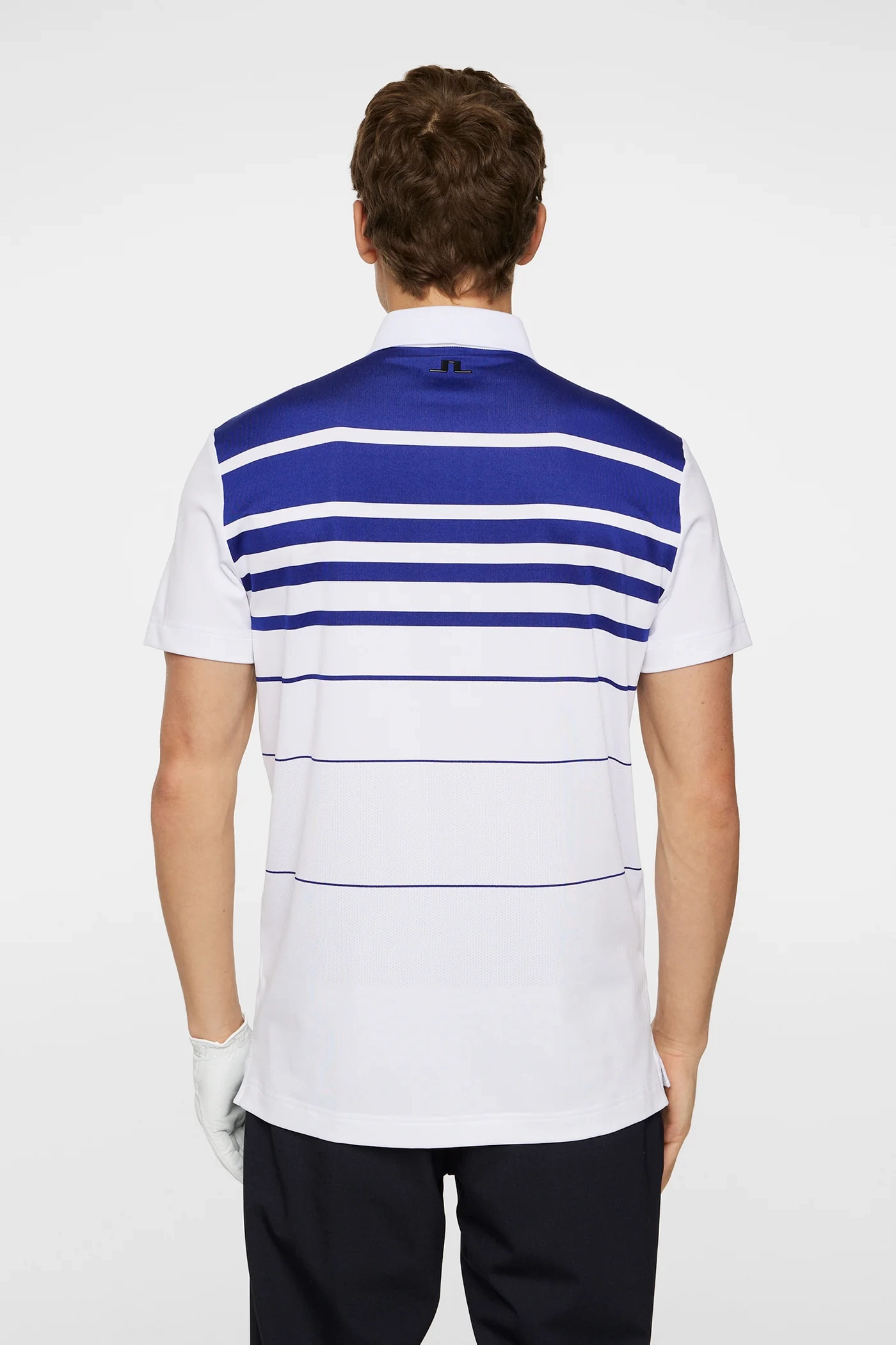 J.Lindeberg Mens Olof Reg Fit Print Polo - WHITE J.Lindeberg Men's Apparel