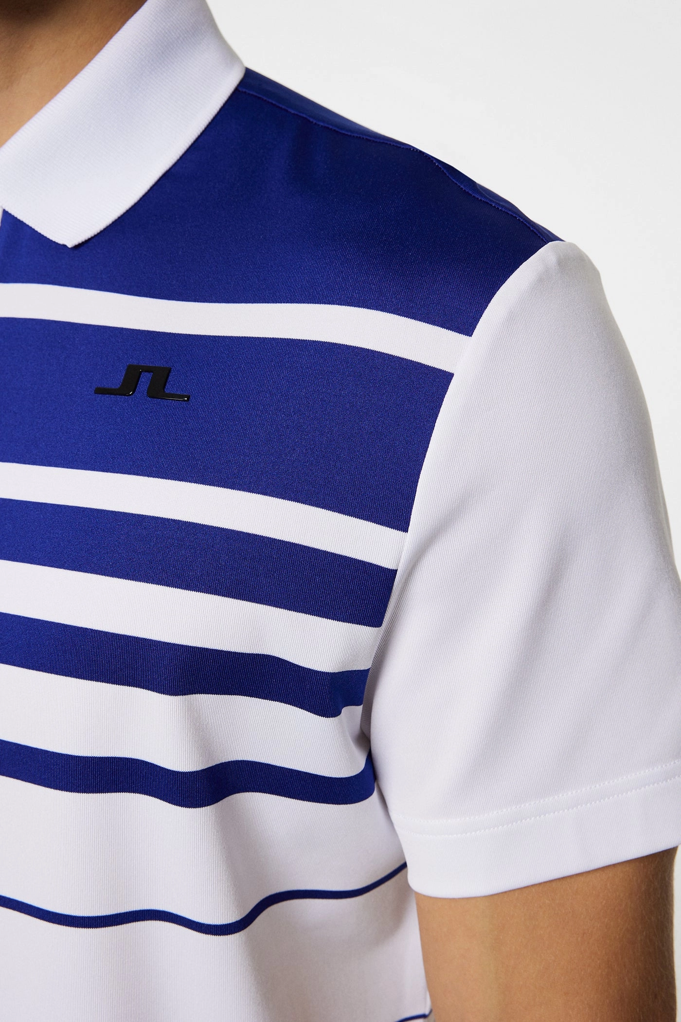 J.Lindeberg Mens Olof Reg Fit Print Polo - WHITE J.Lindeberg Men's Apparel