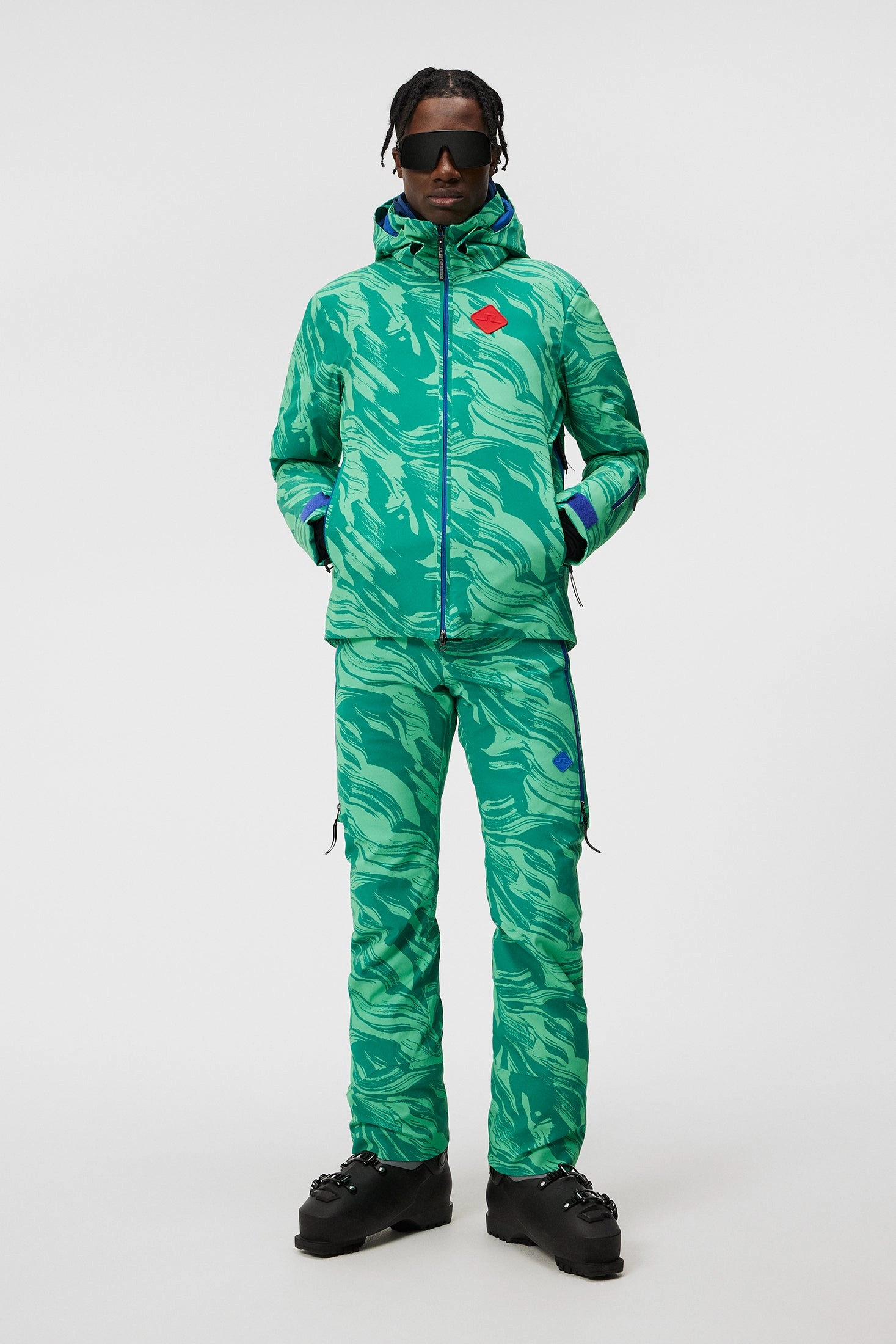 J.Lindeberg Mens Ray Hybrid SKI Jacket - Green Valley J.Lindeberg Men's Apparel