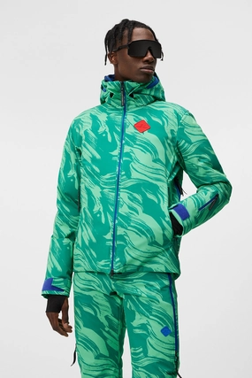 J.Lindeberg Mens Ray Hybrid SKI Jacket - Green Valley J.Lindeberg men's golf clothing