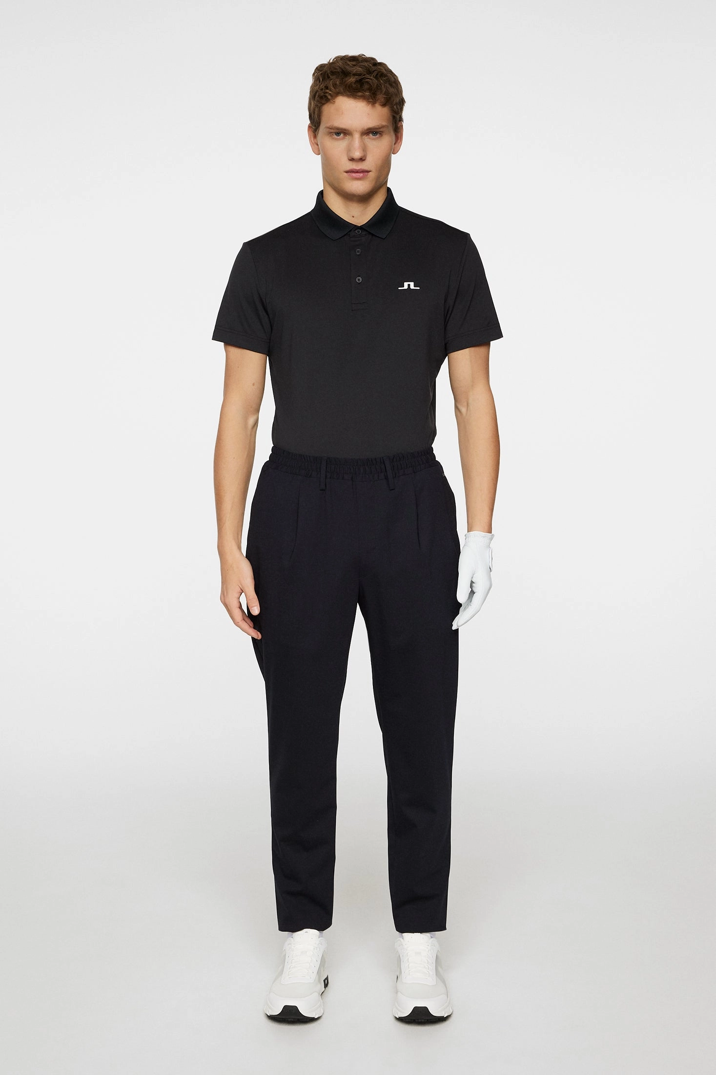 J.Lindeberg Mens Reg Fit BRIDGE Polo - BLACK J.Lindeberg Men's Apparel
