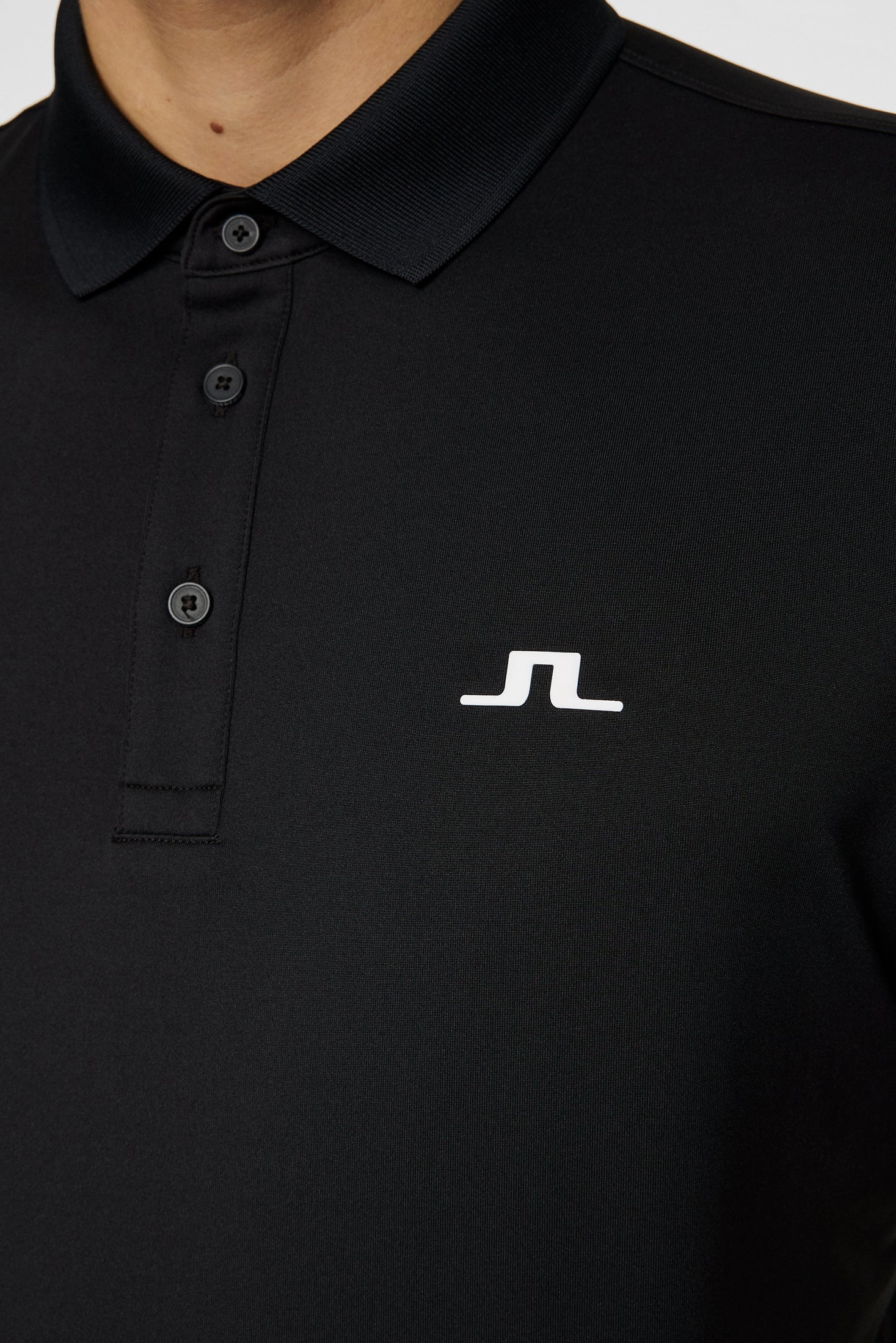 J.Lindeberg Mens Reg Fit BRIDGE Polo - BLACK J.Lindeberg Men's Apparel
