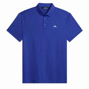 J.Lindeberg Mens Reg Fit BRIDGE Polo - CLEMATIS BLUE J.Lindeberg men's golf clothing