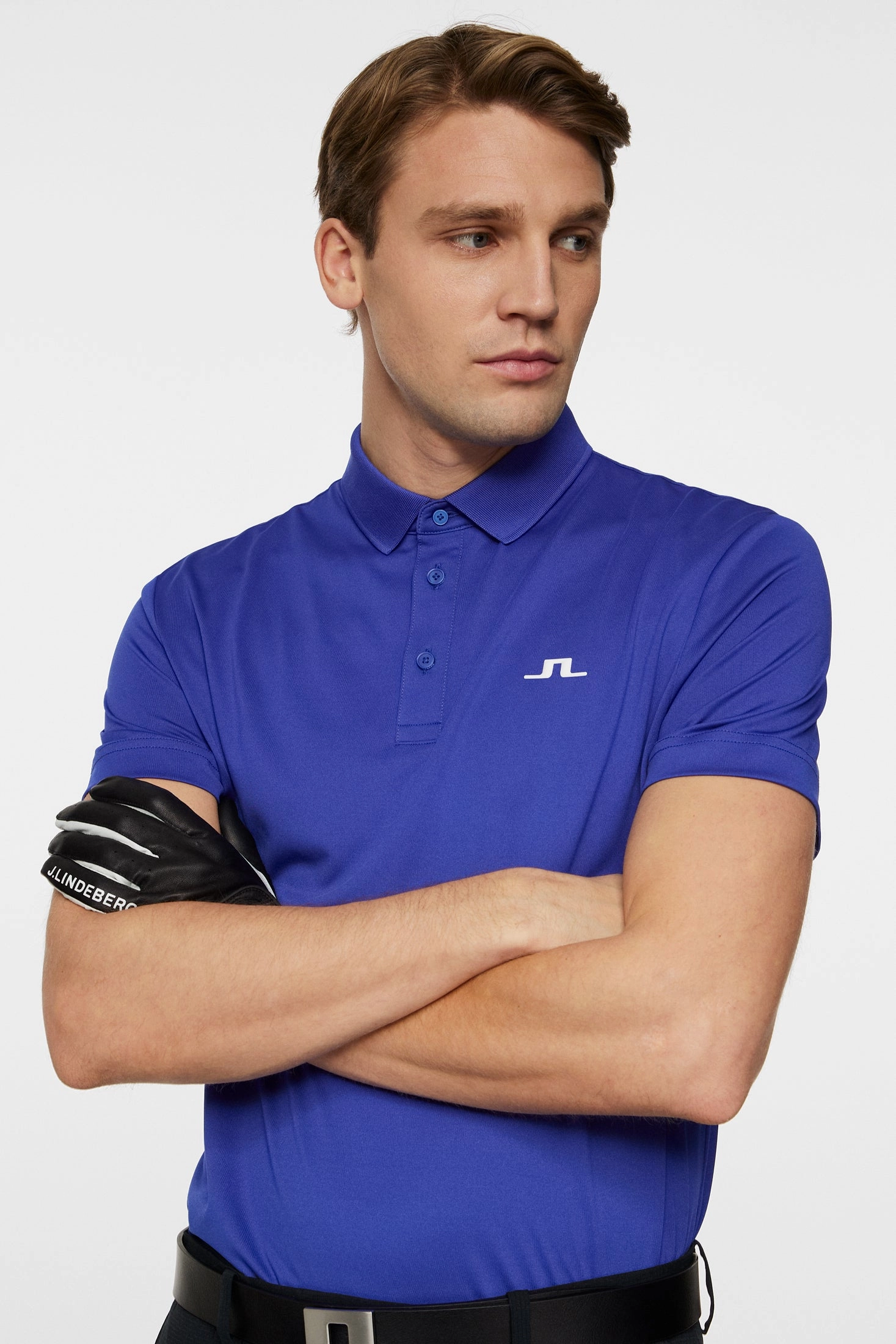 J.Lindeberg Mens Reg Fit BRIDGE Polo - CLEMATIS BLUE J.Lindeberg Men's Apparel