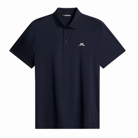 J.Lindeberg Mens Reg Fit BRIDGE Polo - JL NAVY J.Lindeberg men's golf clothing