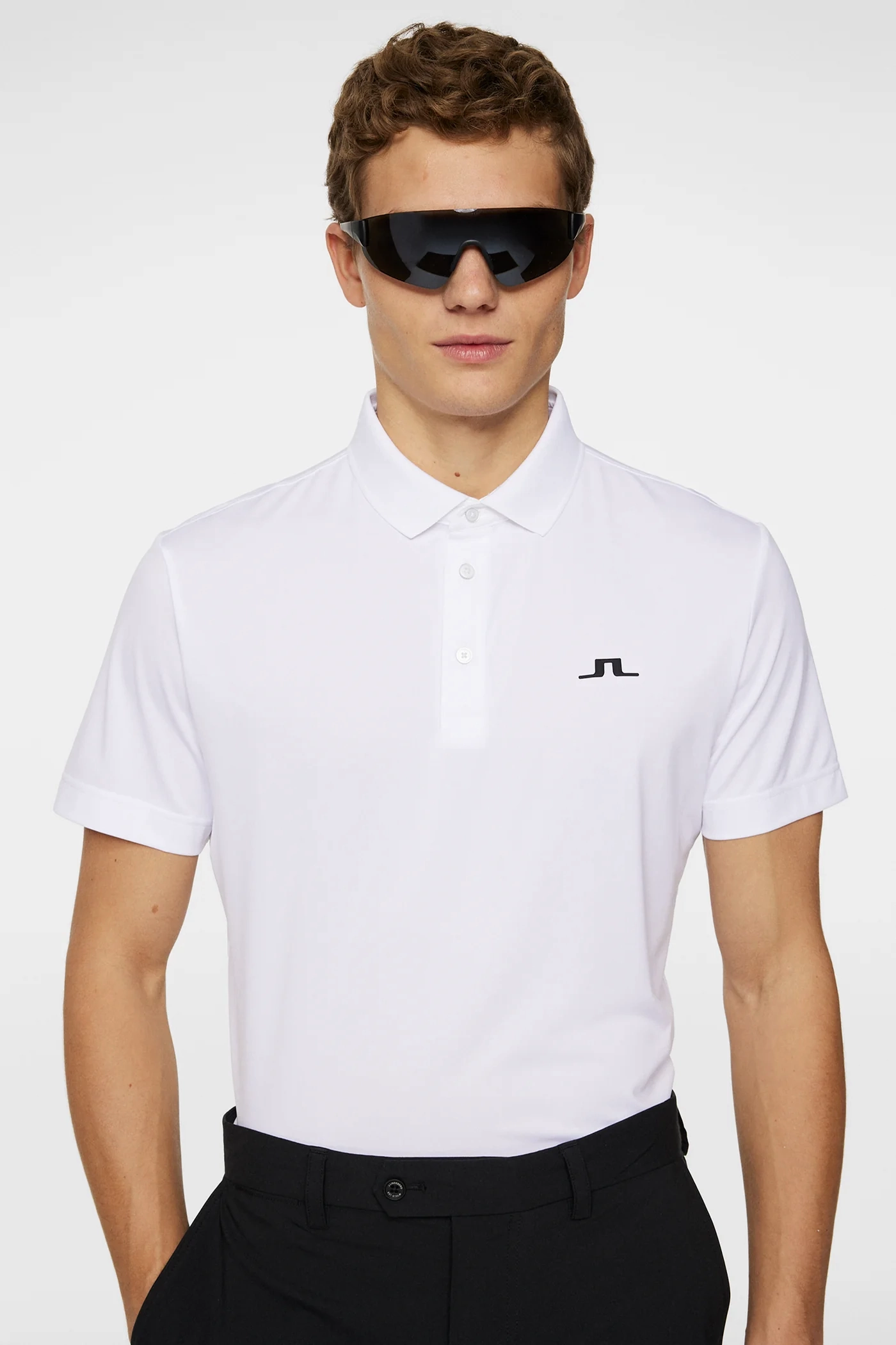 J.Lindeberg Mens Reg Fit BRIDGE Polo - WHITE J.Lindeberg Men's Apparel