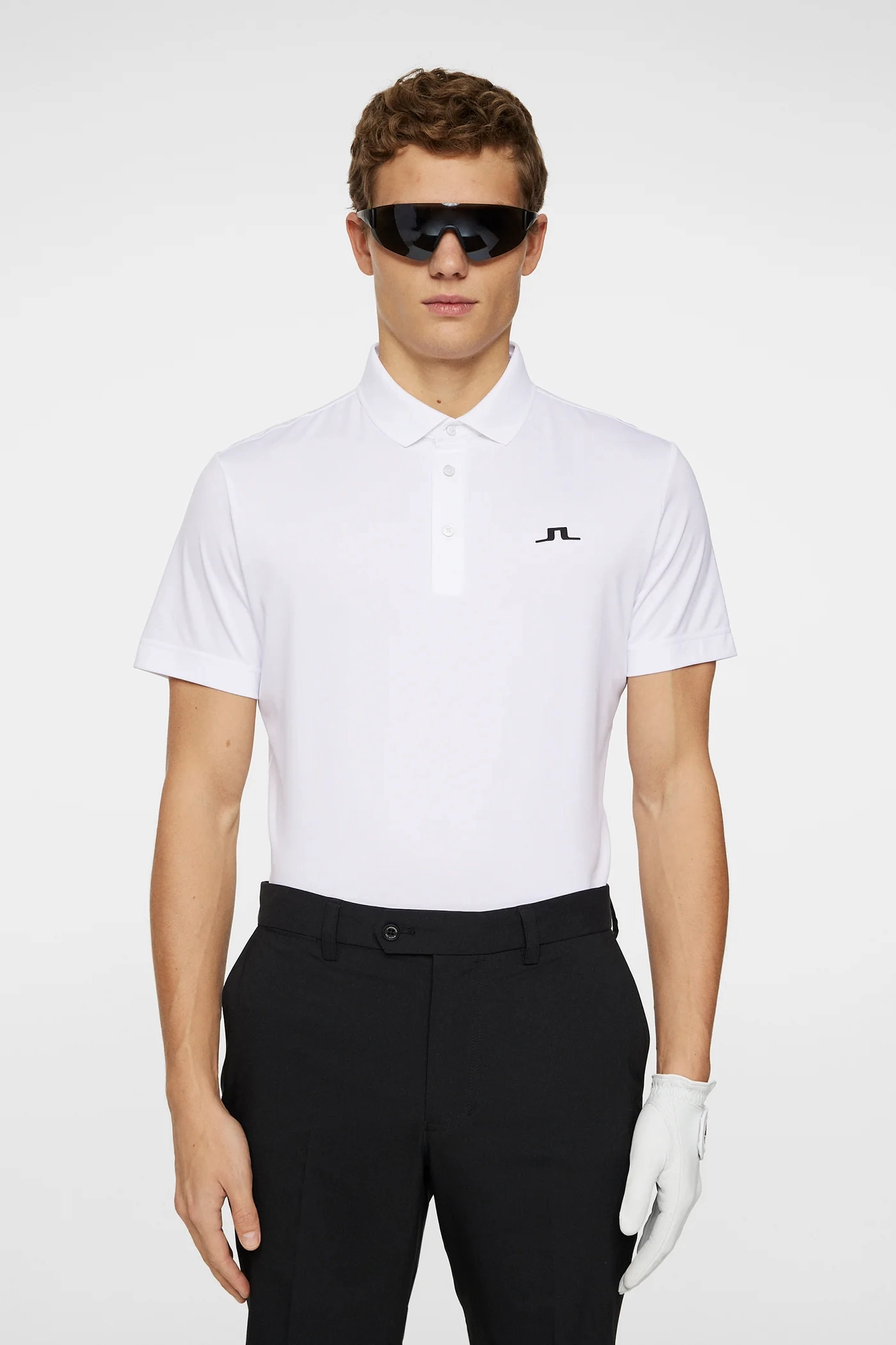 J.Lindeberg Mens Reg Fit BRIDGE Polo - WHITE J.Lindeberg Men's Apparel