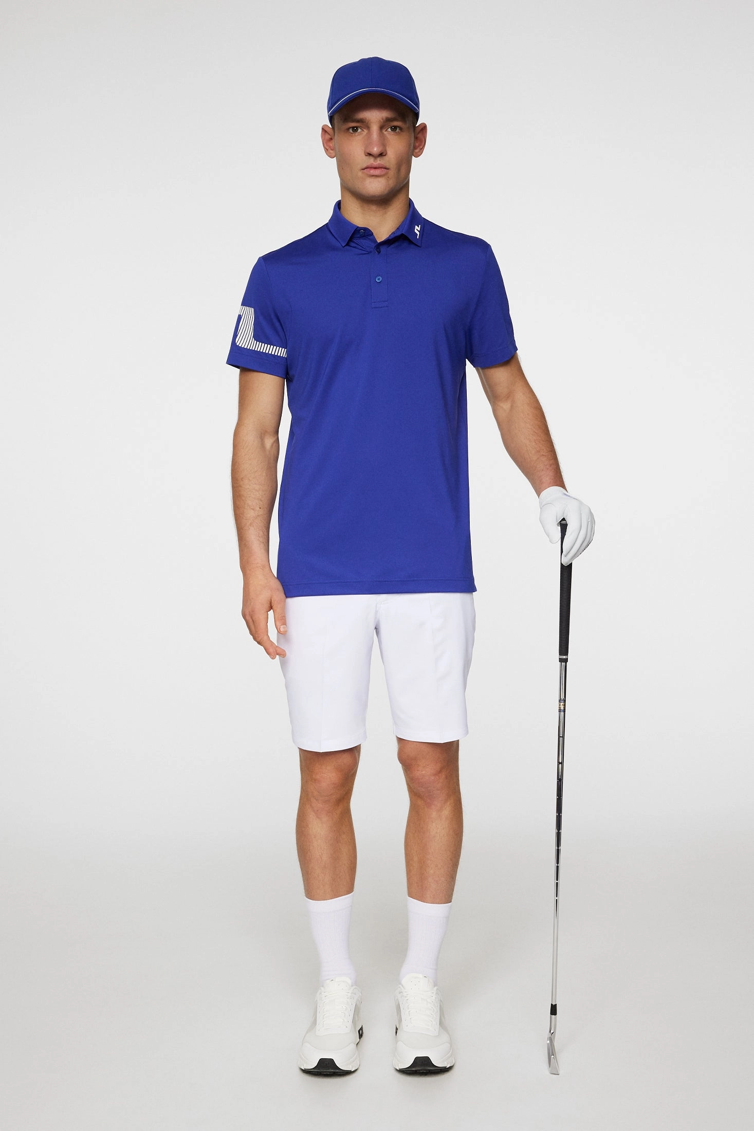 J.Lindeberg Mens Reg Fit HEATH STRIKE Polo - CLEMATIS BLUE J.Lindeberg Men's Apparel