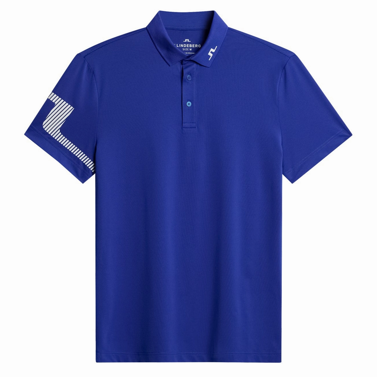 J.Lindeberg Mens Reg Fit HEATH STRIKE Polo - CLEMATIS BLUE J.Lindeberg men's golf clothing