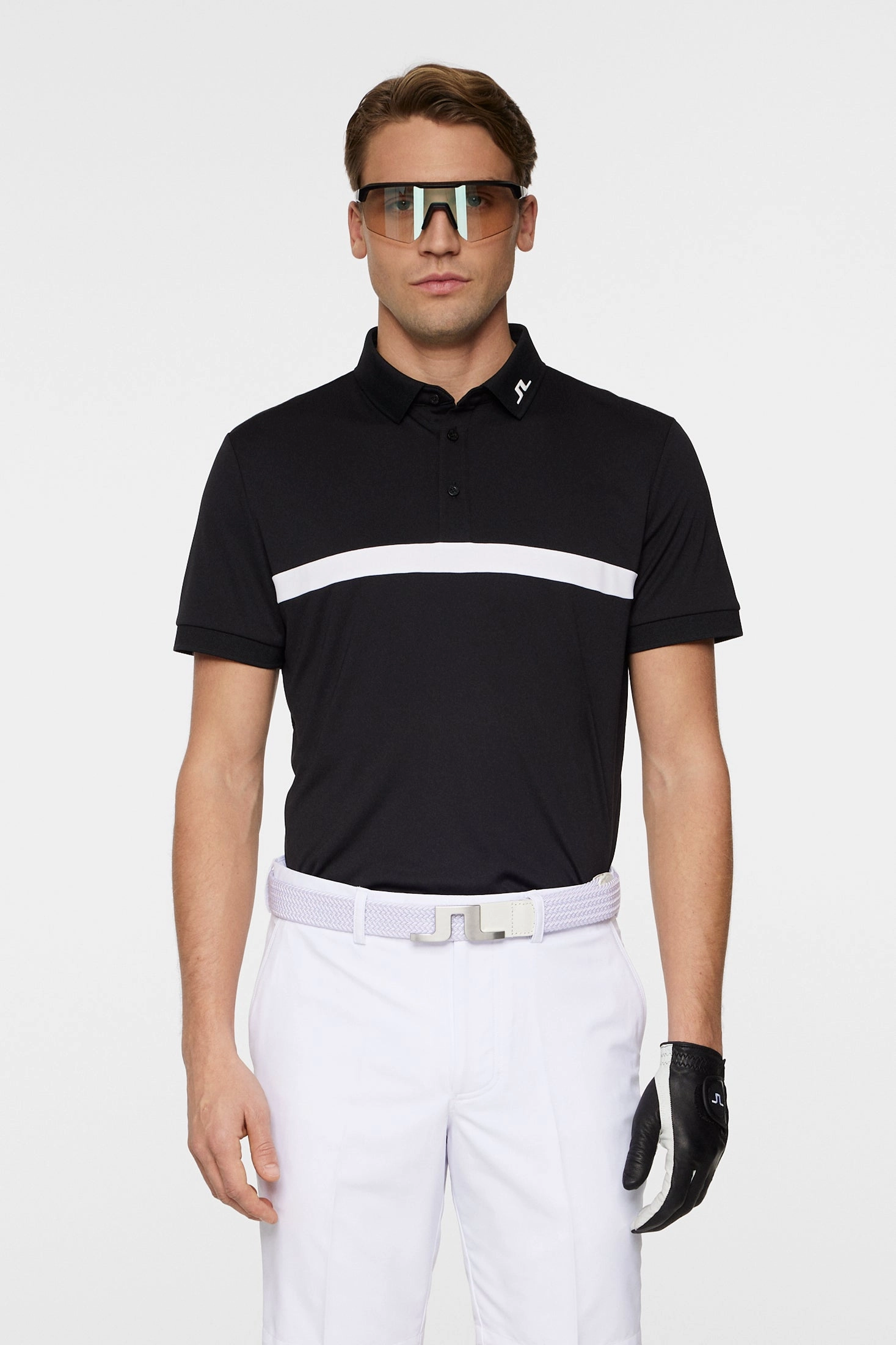 J.Lindeberg Mens Reg Fit JEFF Polo - BLACK J.Lindeberg Men's Apparel