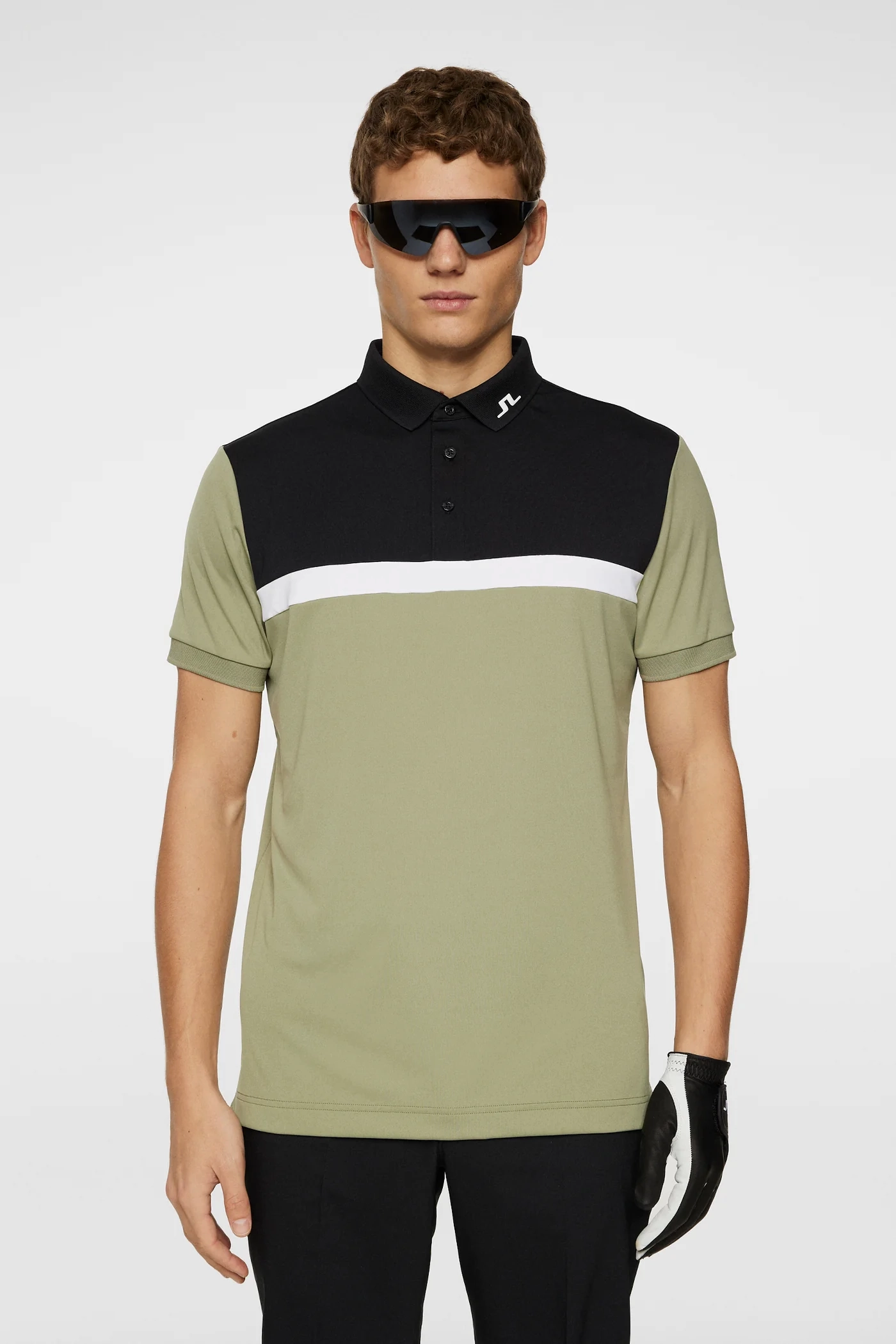 J.Lindeberg Mens Reg Fit JEFF Polo - OIL GREEN J.Lindeberg Men's Apparel