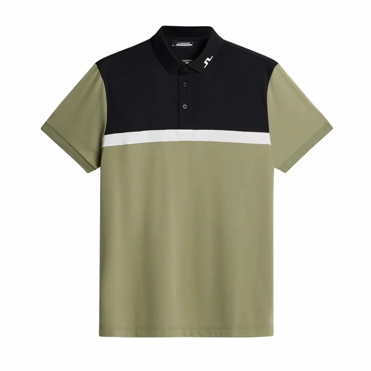 J.Lindeberg Mens Reg Fit JEFF Polo - OIL GREEN J.Lindeberg men's golf clothing