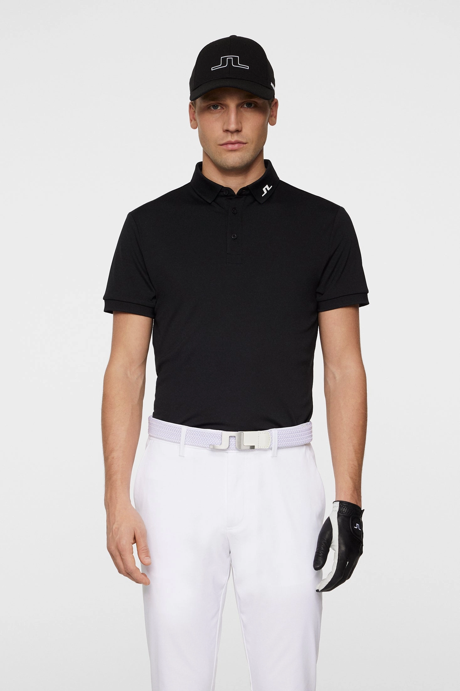 J.Lindeberg Mens Reg Fit KV Polo - BLACK J.Lindeberg Men's Apparel