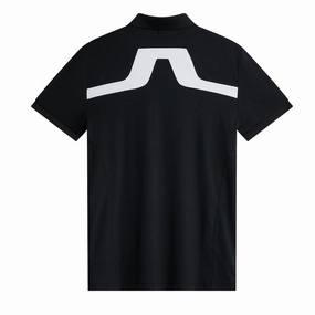 J.Lindeberg Mens Reg Fit KV Polo - BLACK J.Lindeberg men's golf clothing