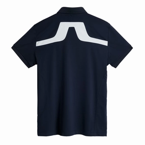J.Lindeberg Mens Reg Fit KV Polo - JL NAVY J.Lindeberg men's golf clothing