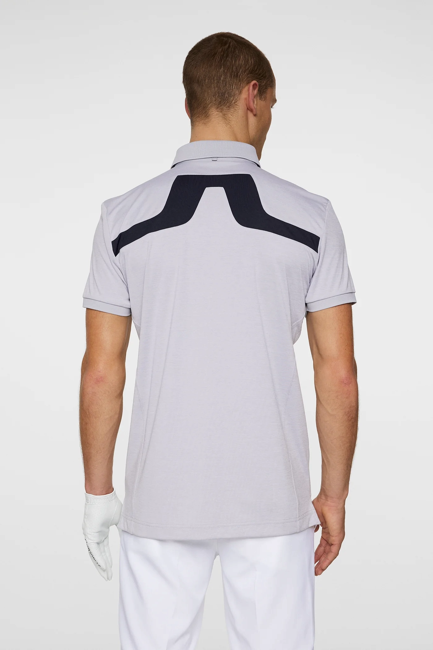 J.Lindeberg Mens Reg Fit KV Polo - LIGHT GREY MELANGE J.Lindeberg Men's Apparel