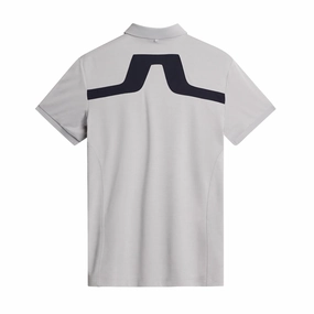 J.Lindeberg Mens Reg Fit KV Polo - LIGHT GREY MELANGE J.Lindeberg men's golf clothing