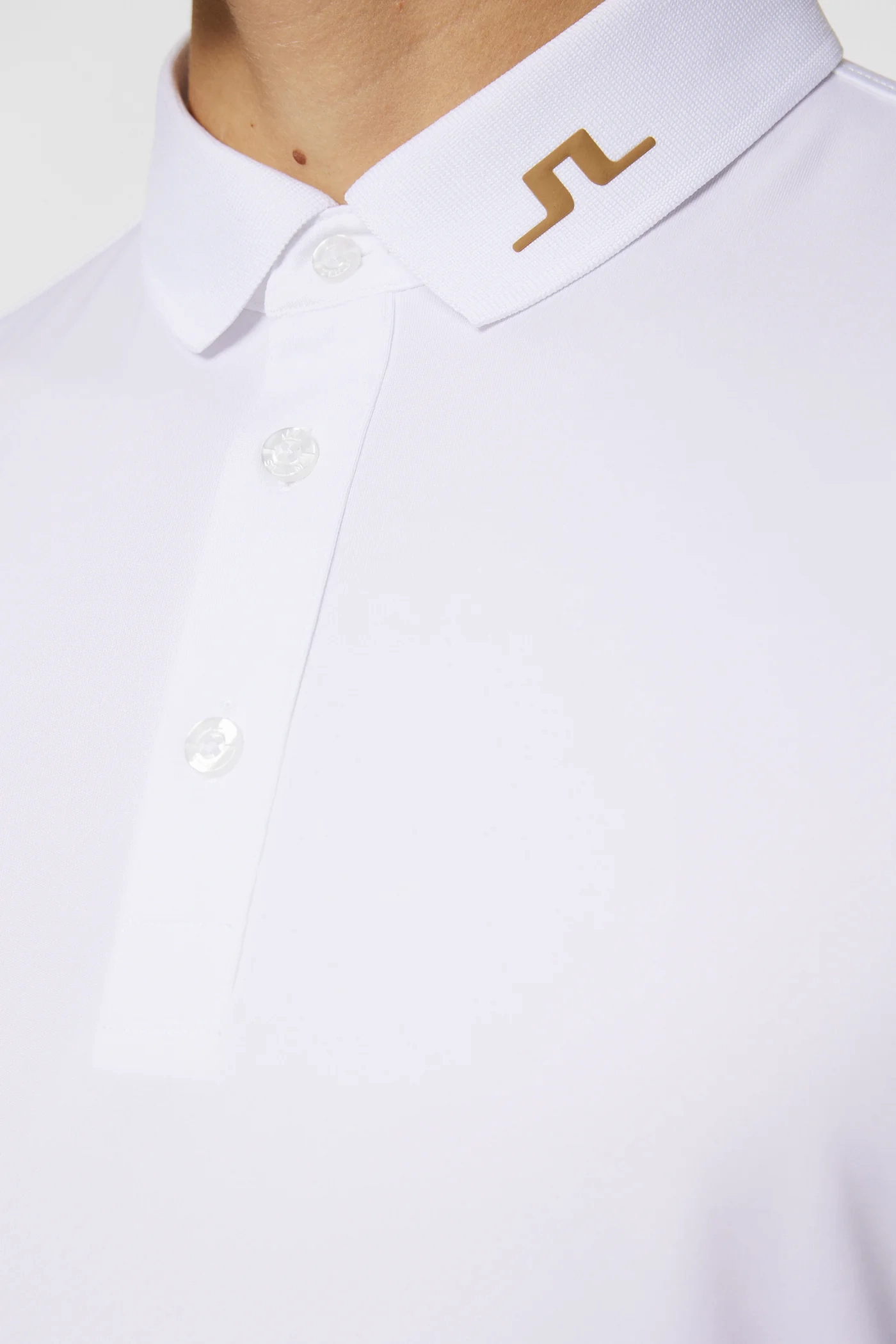 J.Lindeberg Mens Reg Fit KV Polo - WHITE J.Lindeberg Men's Apparel