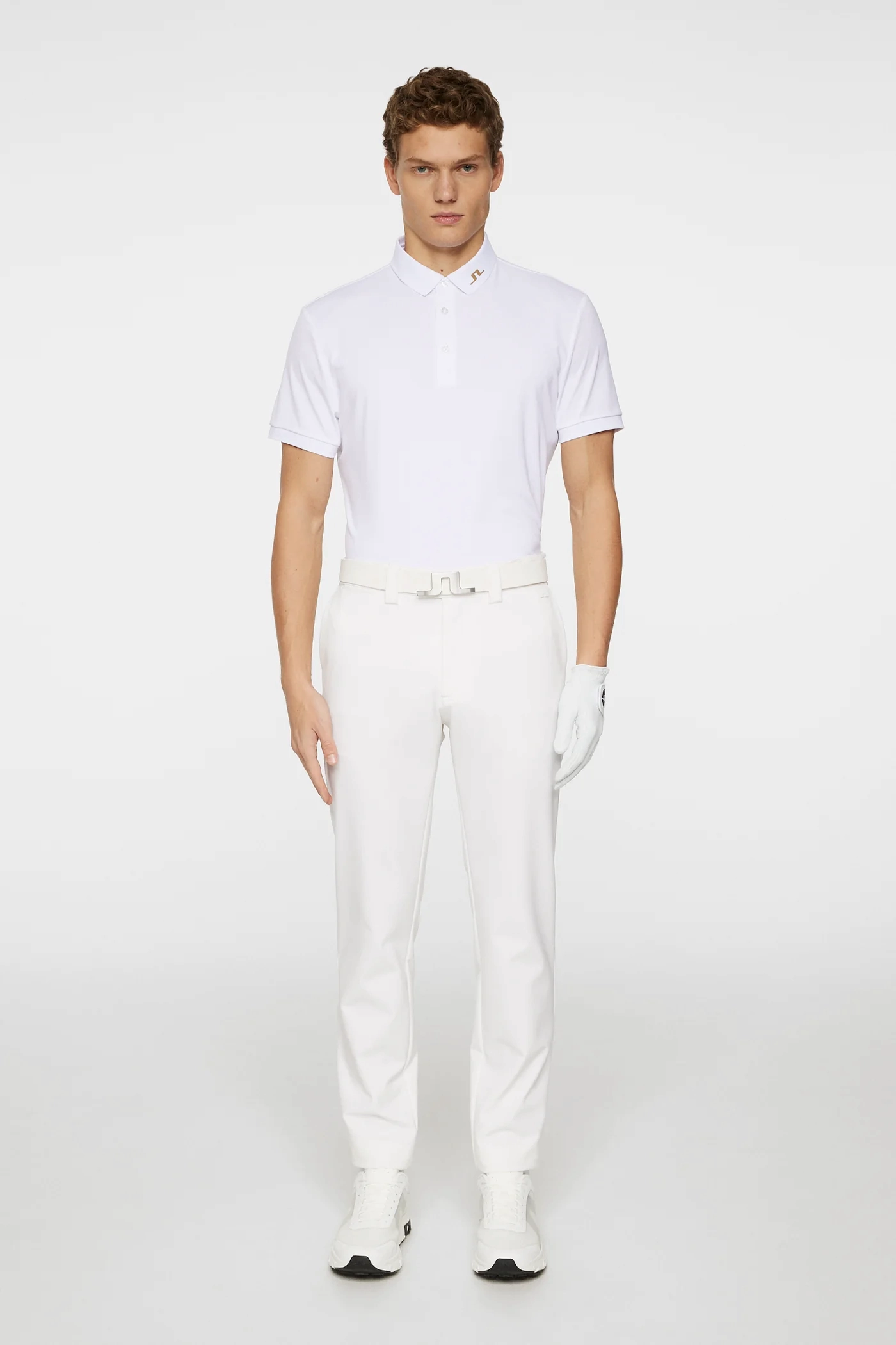J.Lindeberg Mens Reg Fit KV Polo - WHITE J.Lindeberg Men's Apparel