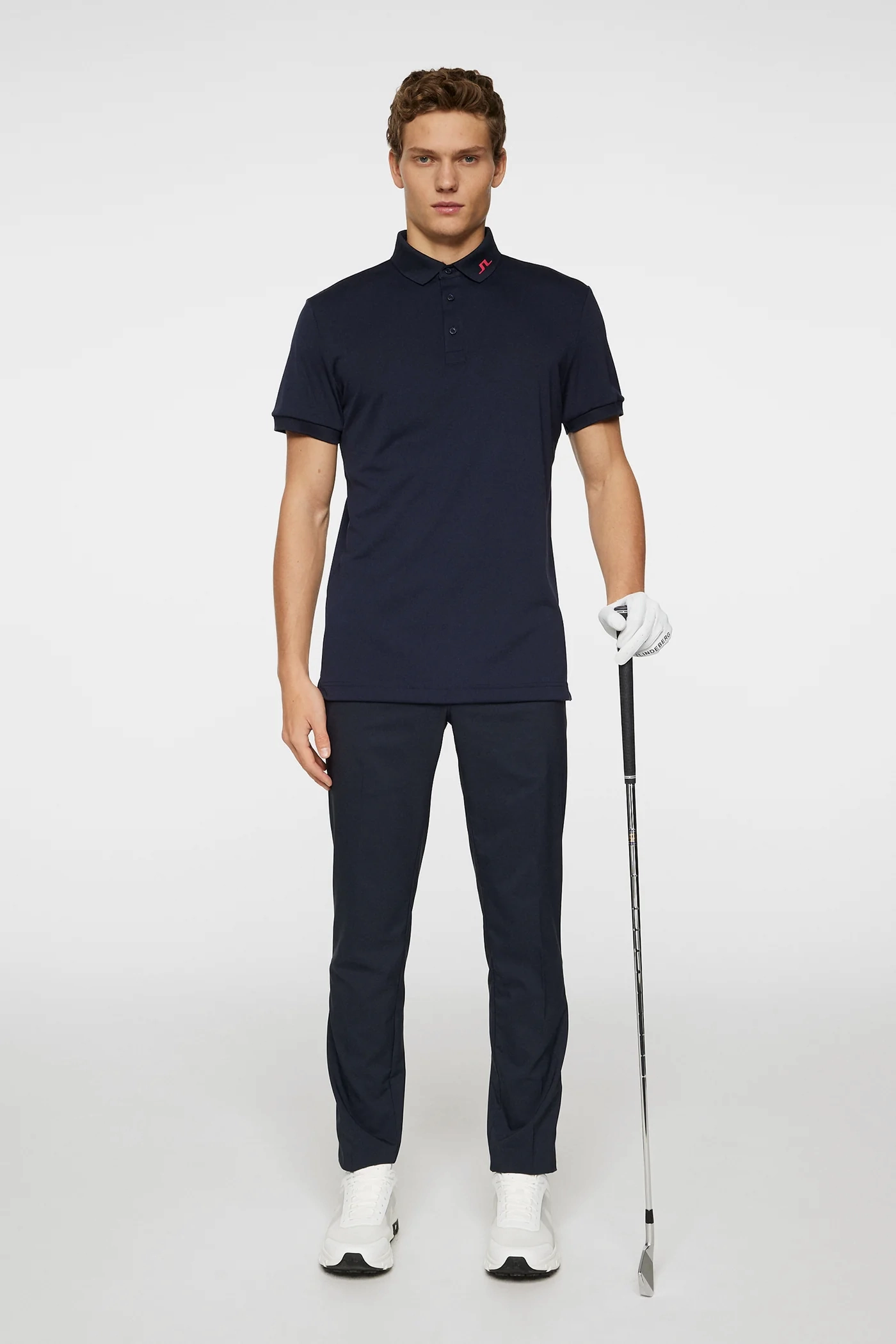 J.Lindeberg Mens Reg Fit KV Print Polo - TOUR GEO NAVY J.Lindeberg Men's Apparel