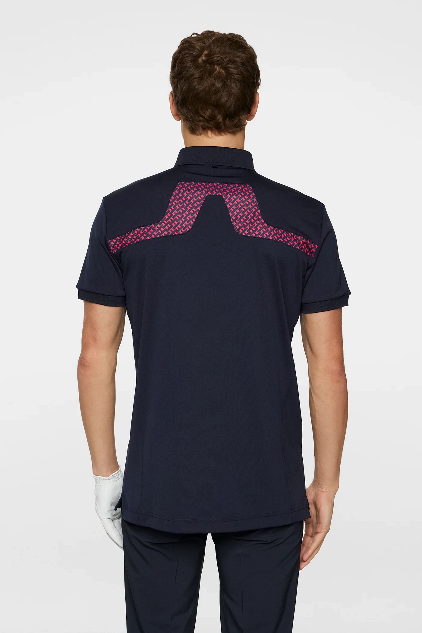 J.Lindeberg Mens Reg Fit KV Print Polo - TOUR GEO NAVY J.Lindeberg Men's Apparel
