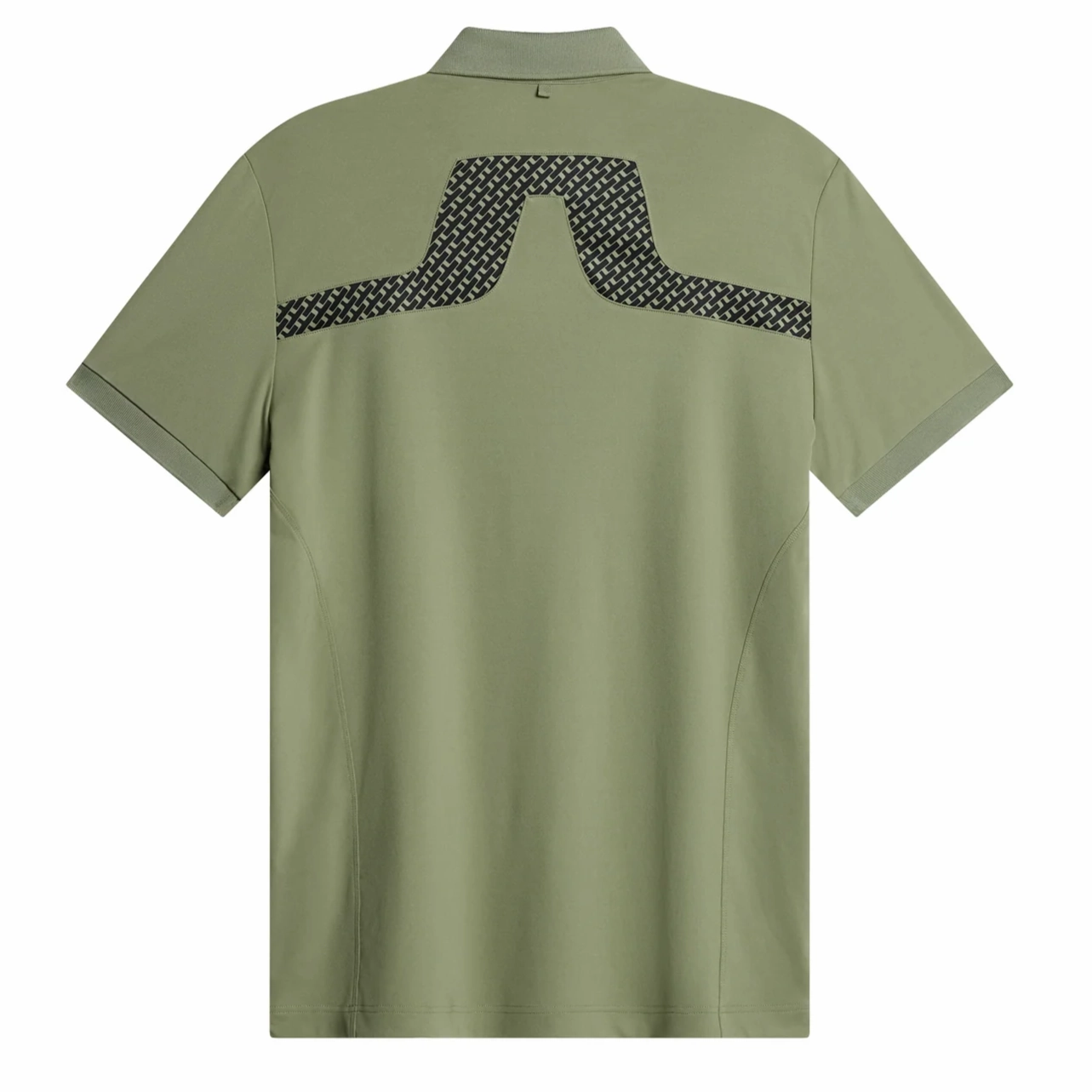 J.Lindeberg Mens Reg Fit KV Print Polo - TOUR GEO OLIVE J.Lindeberg men's golf clothing