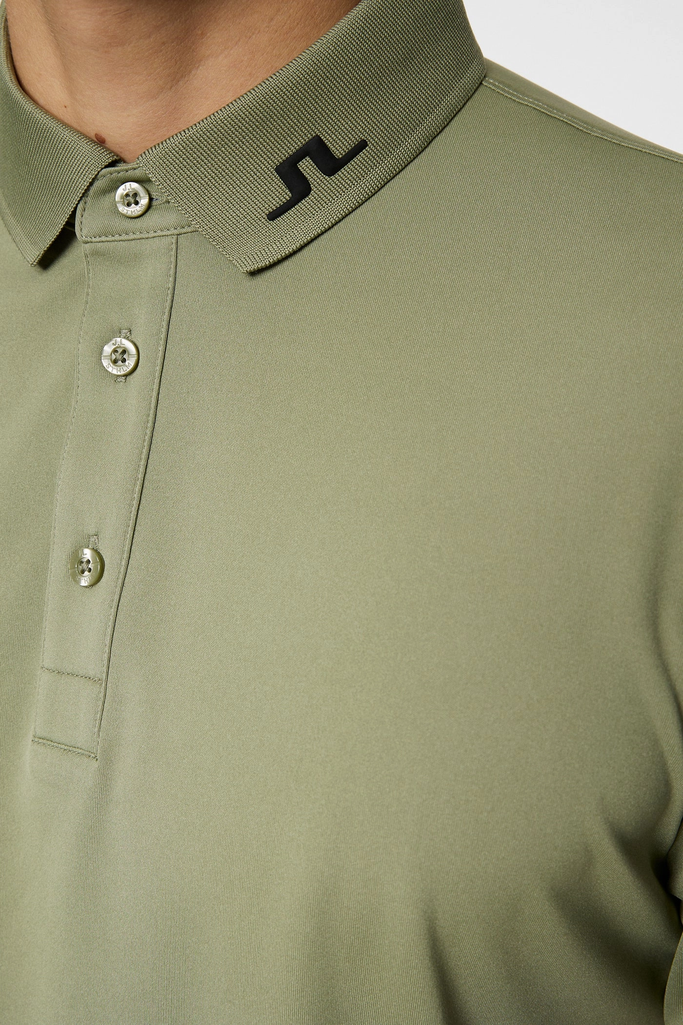 J.Lindeberg Mens Reg Fit KV Print Polo - TOUR GEO OLIVE J.Lindeberg Men's Apparel