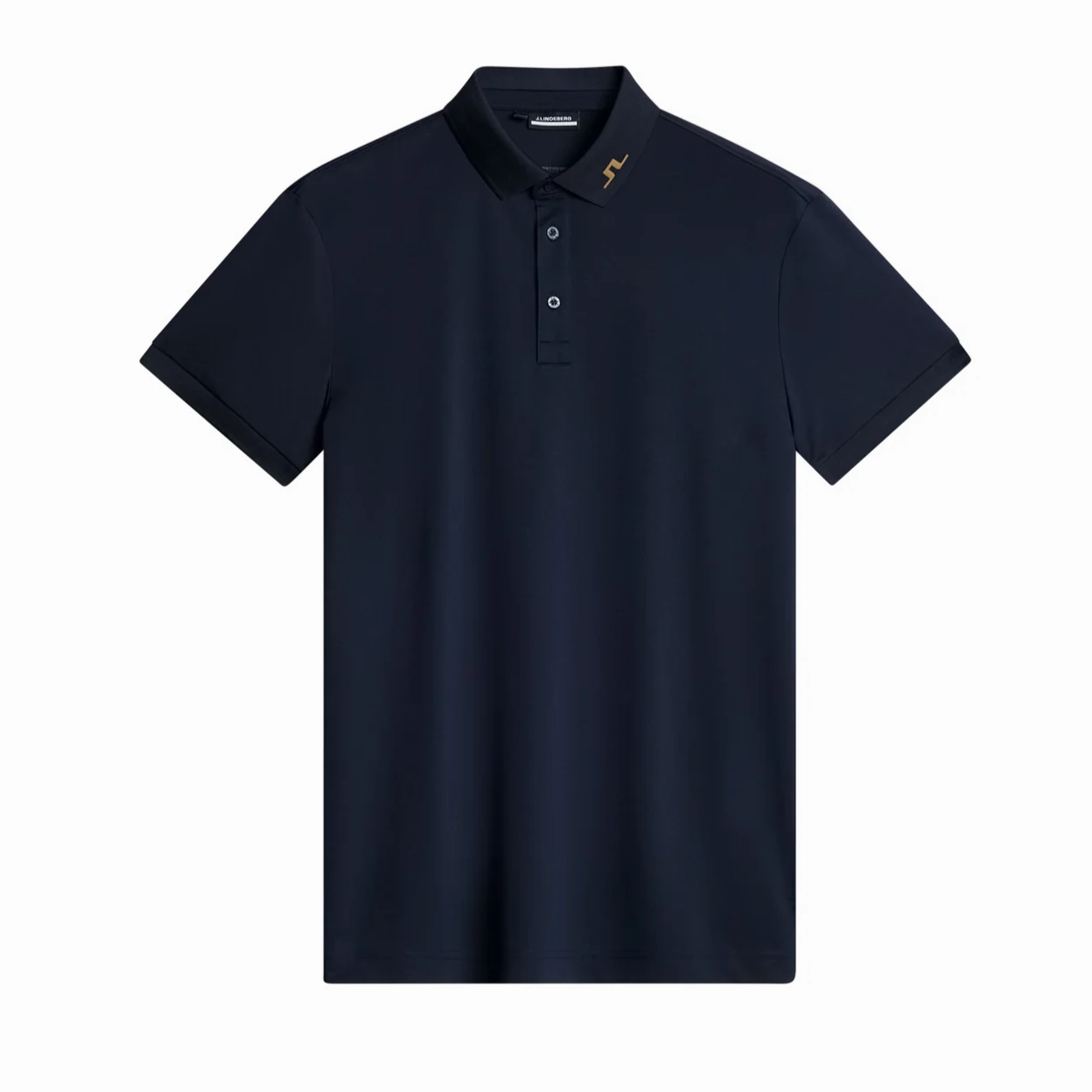 J.Lindeberg Mens Reg Fit KV Print Polo - TOUR NAVY /TIGER BROWN J.Lindeberg Men's Apparel