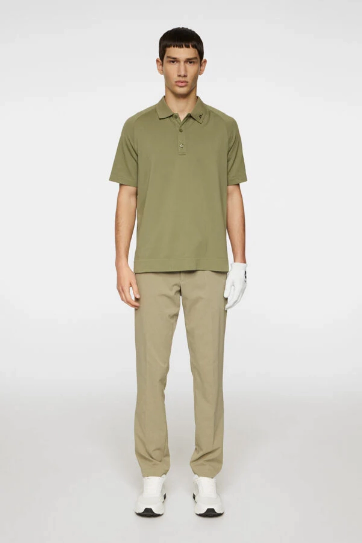 J.Lindeberg Mens Reg Fit Sanny Seamless Polo - OIL GREEN J.Lindeberg Men's Apparel
