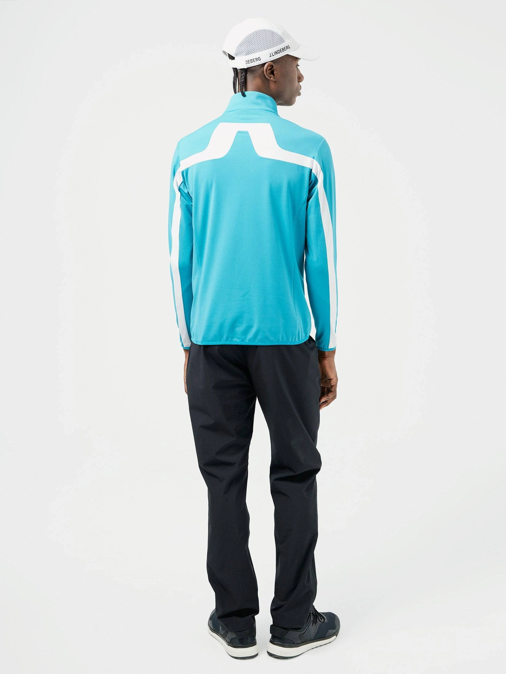 J.Lindeberg Mens Reg. Fit Seasonal Jarvis Mid Layer - ENAMEL BLUE J.Lindeberg Men's Apparel