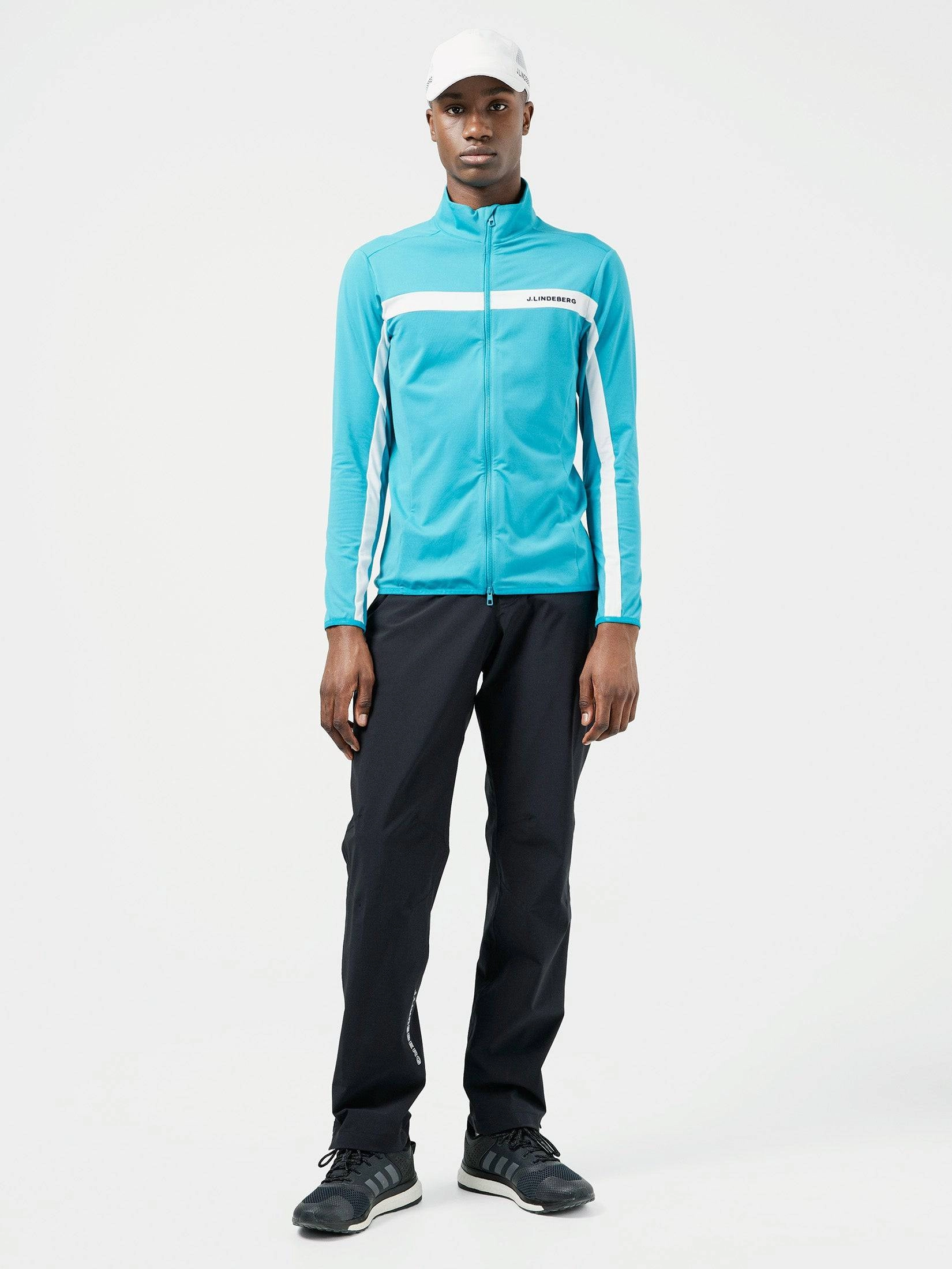 J.Lindeberg Mens Reg. Fit Seasonal Jarvis Mid Layer - ENAMEL BLUE J.Lindeberg Men's Apparel