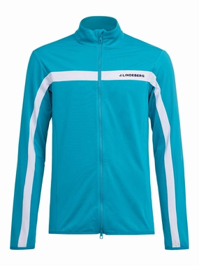 J.Lindeberg Mens Reg. Fit Seasonal Jarvis Mid Layer - ENAMEL BLUE J.Lindeberg men's golf clothing