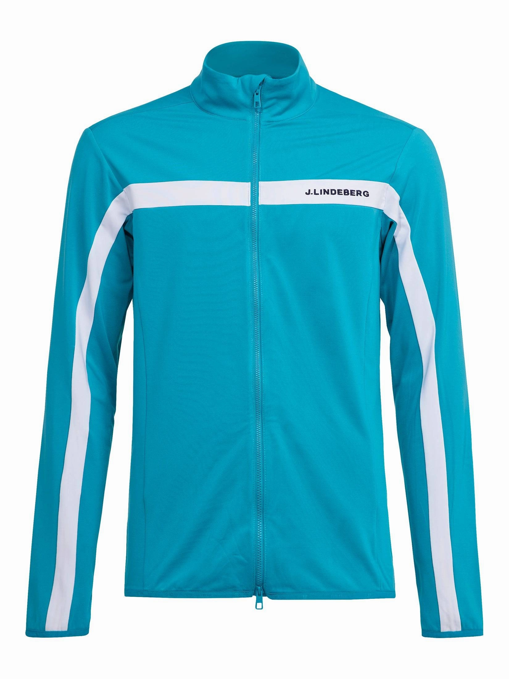 J.Lindeberg Mens Reg. Fit Seasonal Jarvis Mid Layer - ENAMEL BLUE J.Lindeberg men's golf clothing