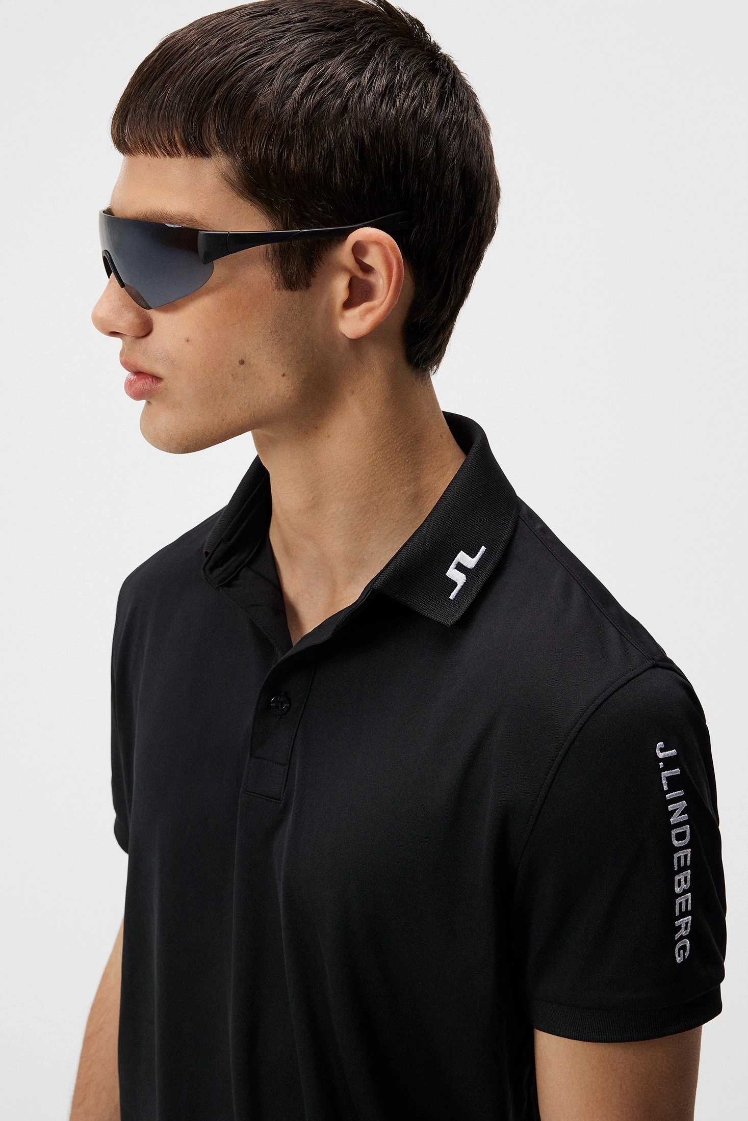 J.Lindeberg Mens Reg Fit TOUR TECH Polo - BLACK J.Lindeberg Men's Apparel