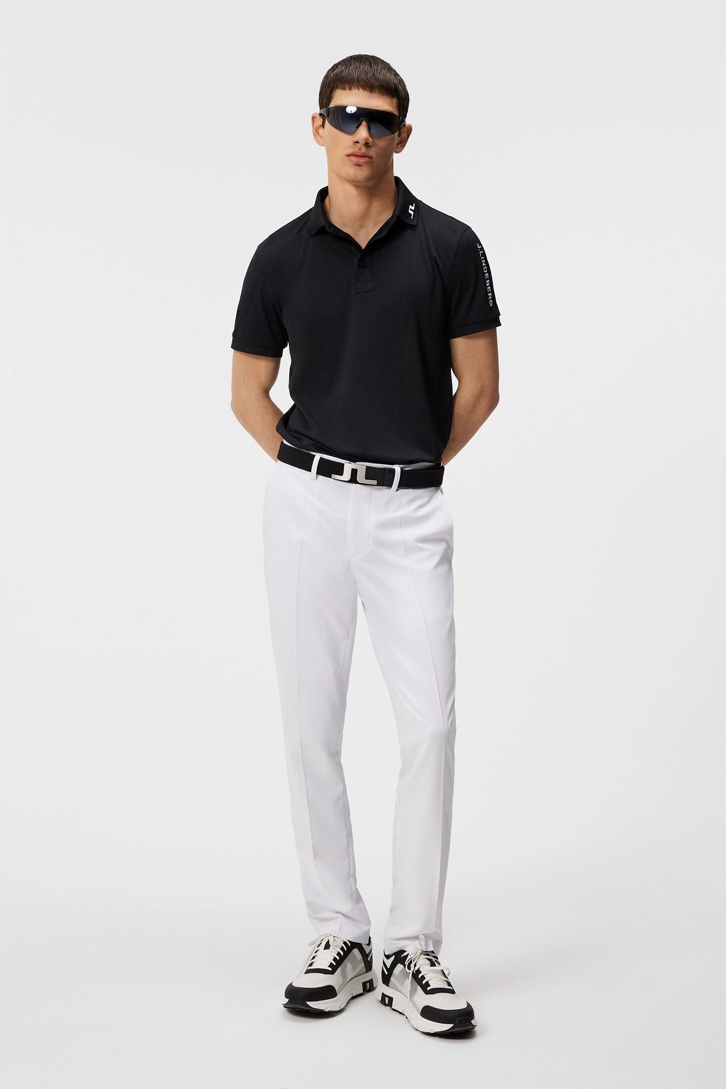 J.Lindeberg Mens Reg Fit TOUR TECH Polo - BLACK J.Lindeberg Men's Apparel