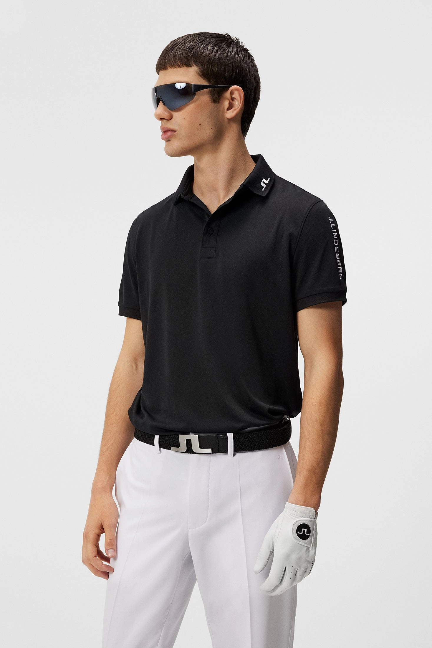 J.Lindeberg Mens Reg Fit TOUR TECH Polo - BLACK J.Lindeberg Men's Apparel